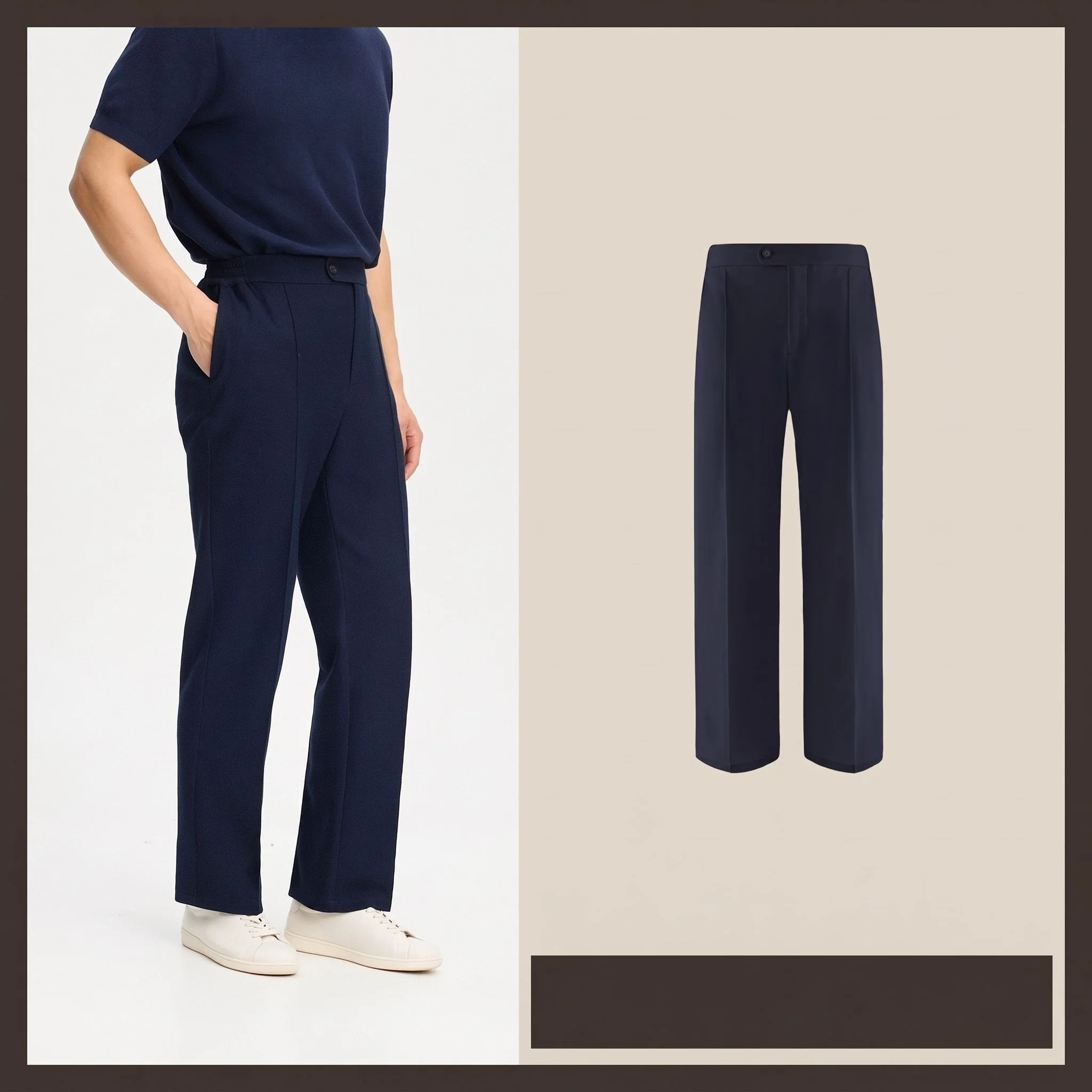 Pleated Knit Trousers - Image 6
