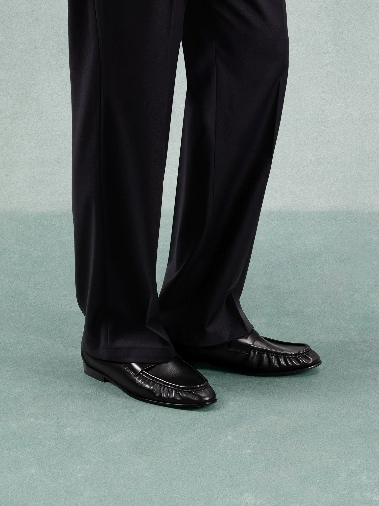 Pleated Lambskin Penny Loafer - Image 4