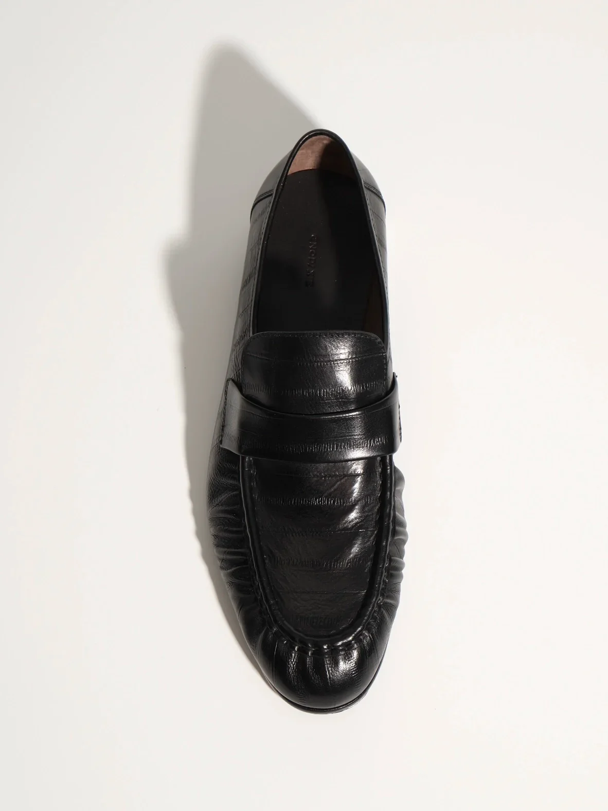 Pleated Leather Penny Loafers - Image 4