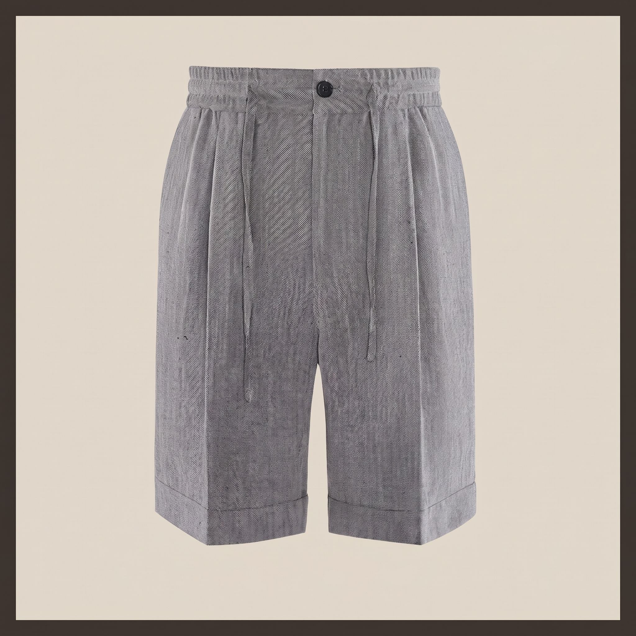 Pleated Linen Shorts - Image 6