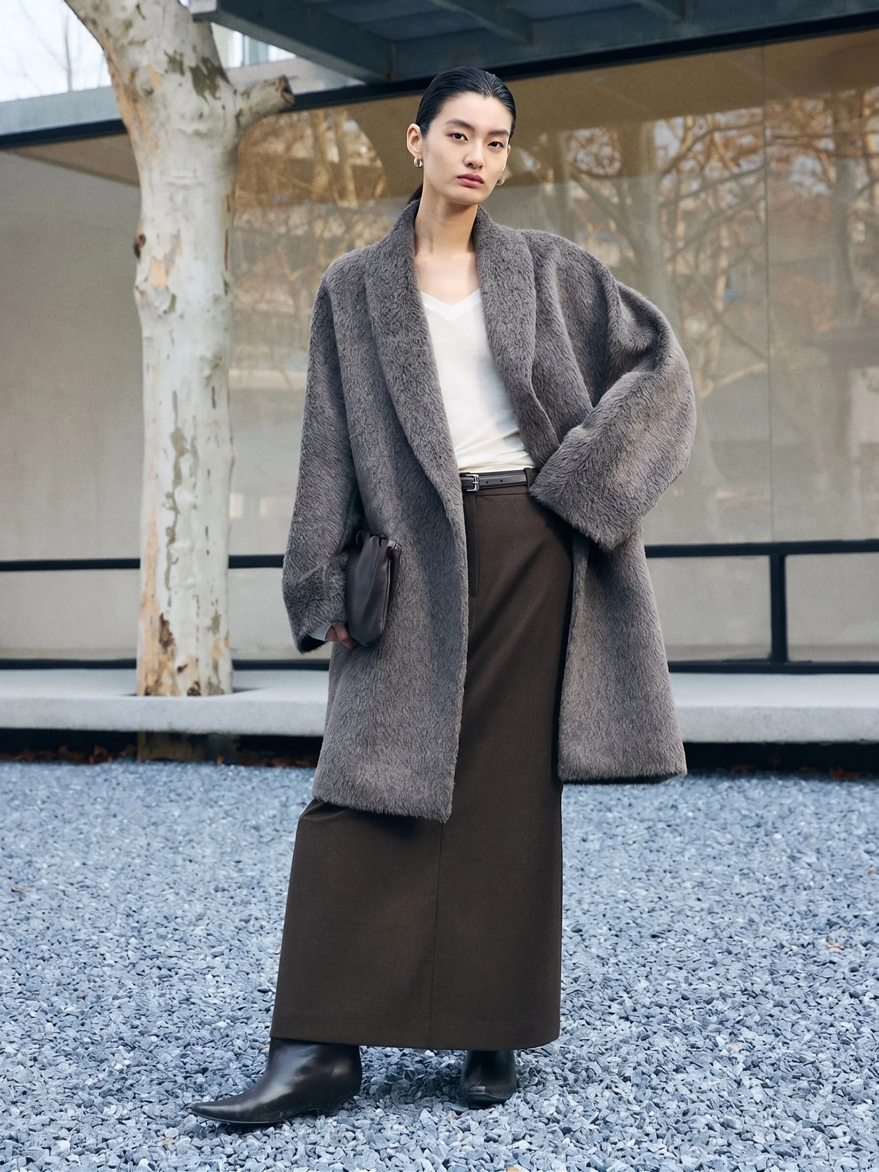 Pleated Merino Wide-Leg Trousers - Image 9