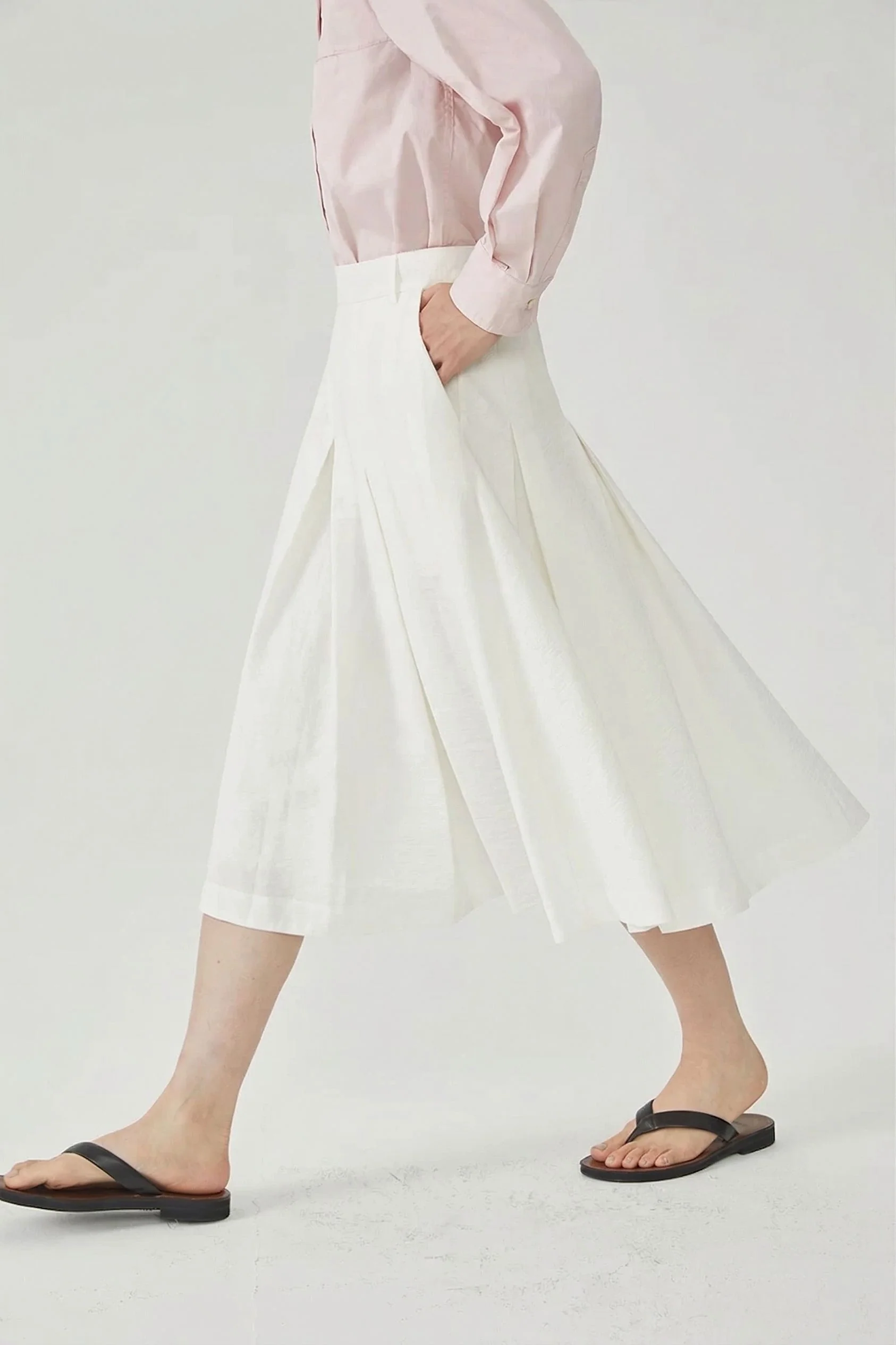 Pleated Midi Skirt - Image 4