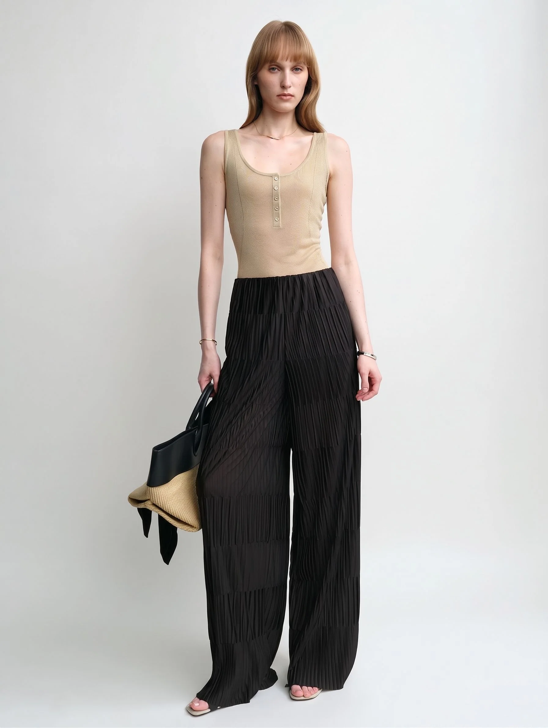 Pleated Panel Pants - Image 2