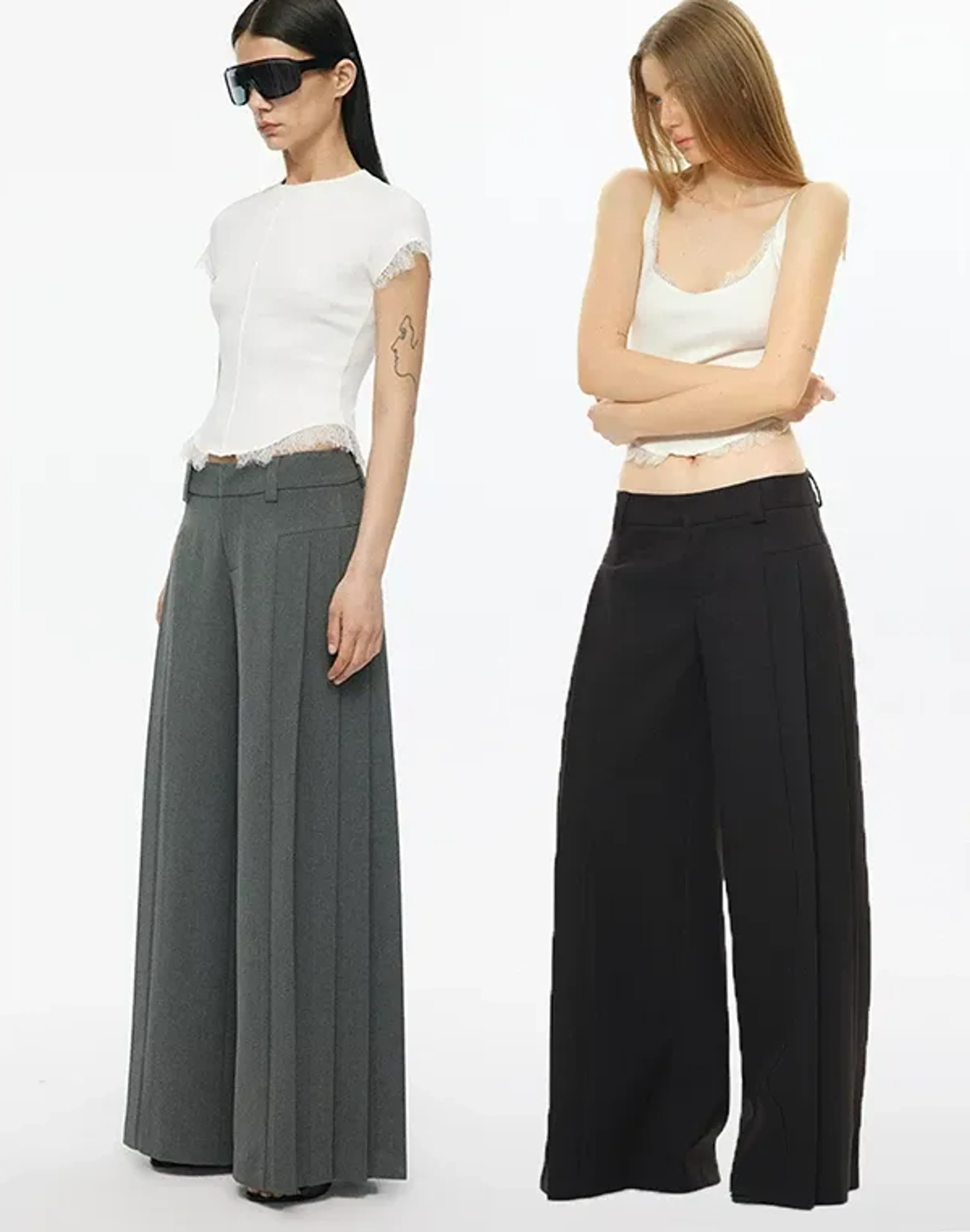 Pleated Panel Trousers