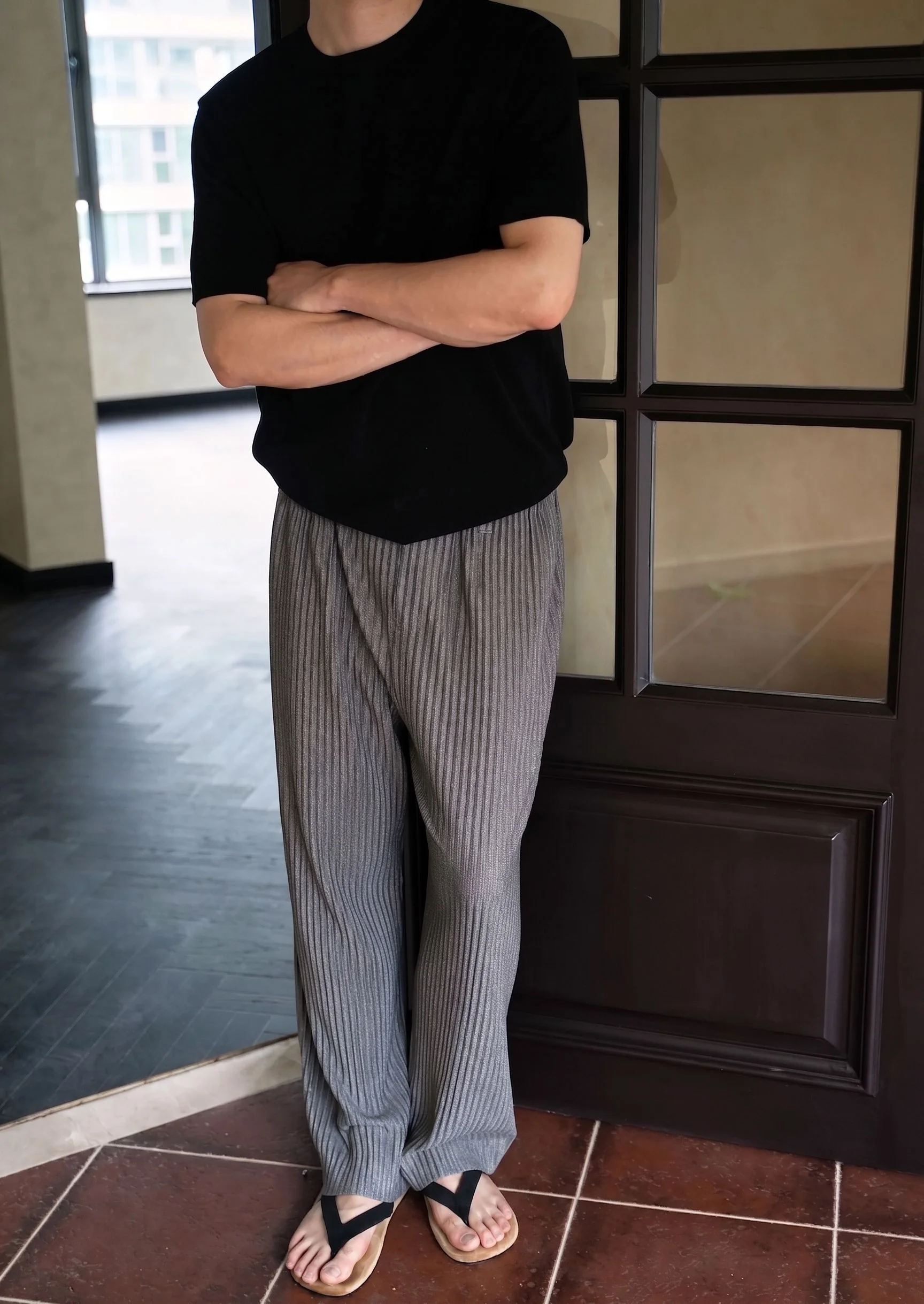 Pleated Rib Trousers