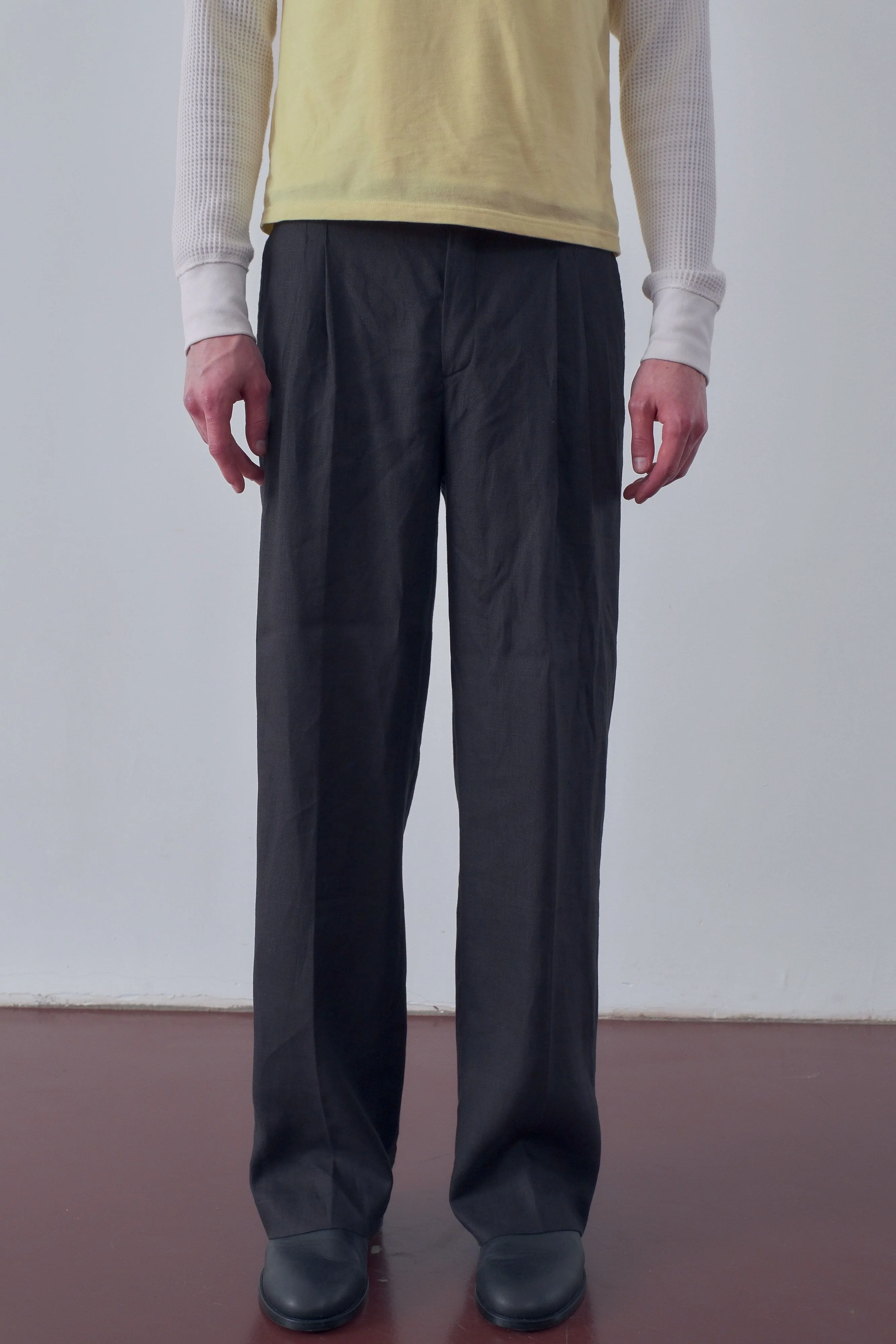 Pleated Straight Trousers - Image 6