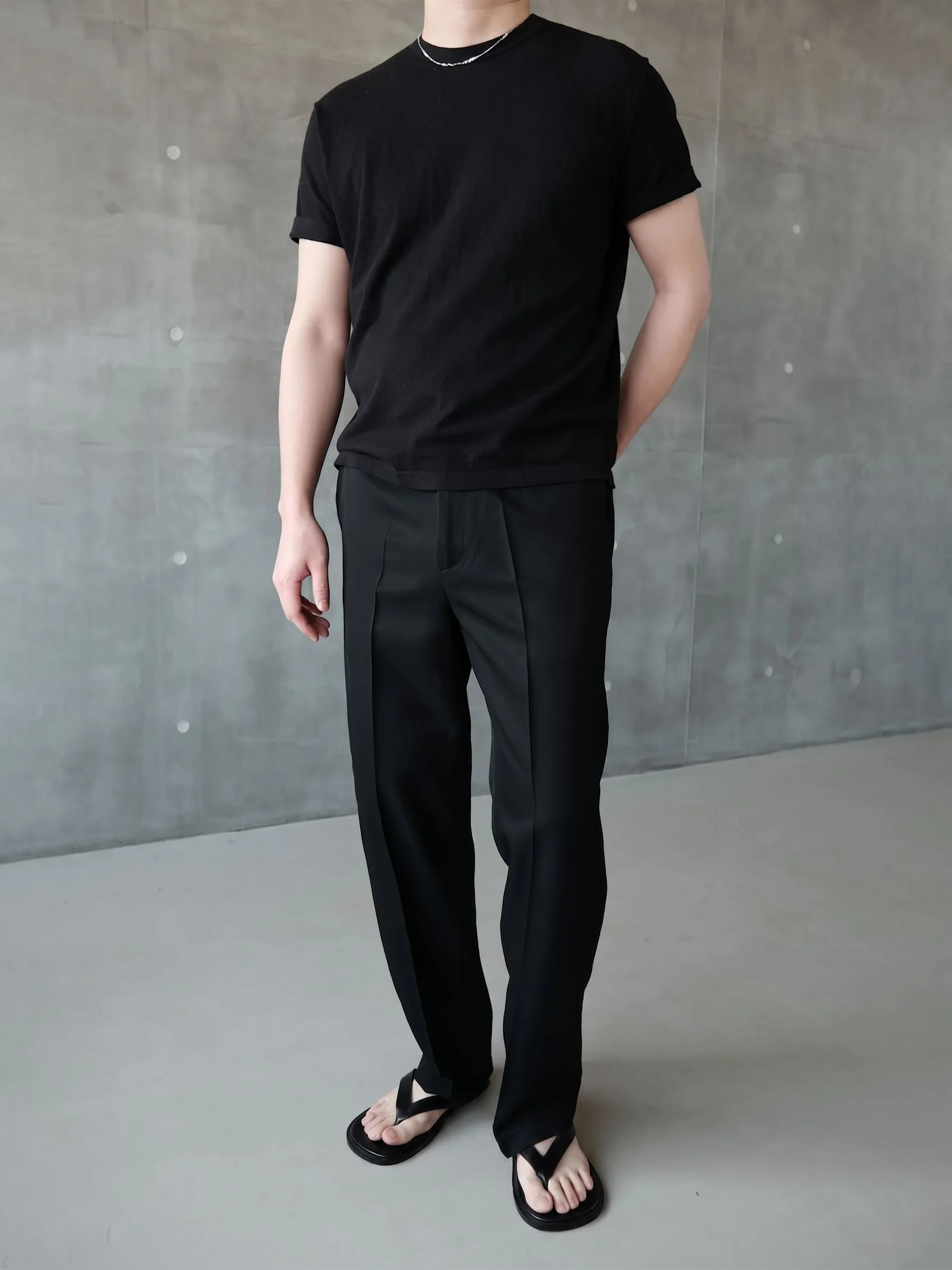 Pleated Straight Trousers - Image 3