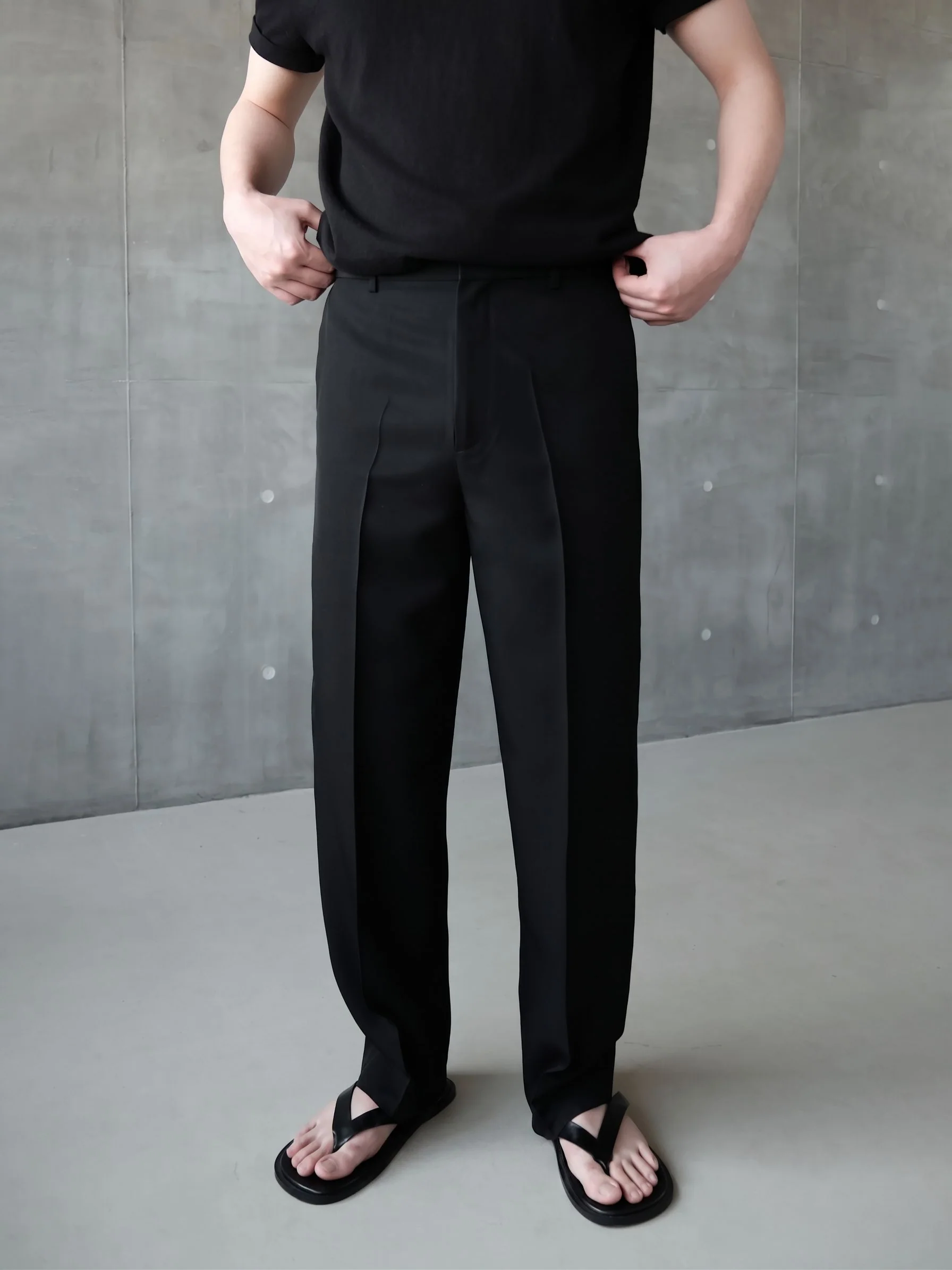 Pleated Straight Trousers - Image 4