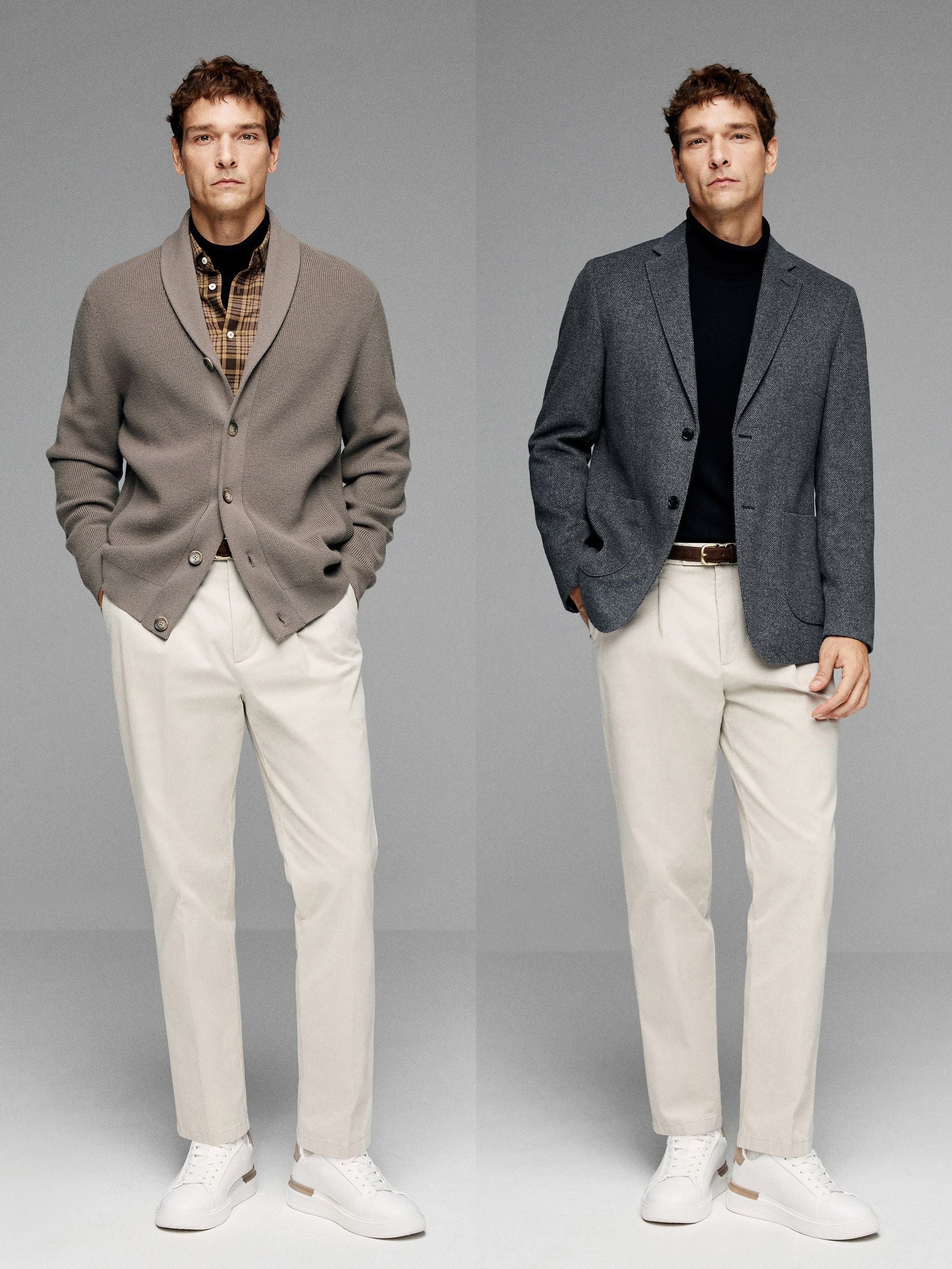 Pleated Stretch Trousers - Image 2