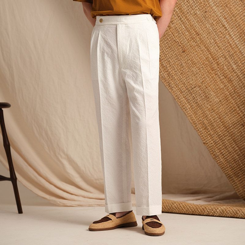 Pleated Tab Trousers