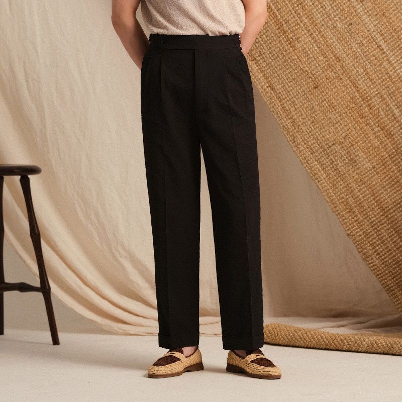 Pleated Tab Trousers - Image 4