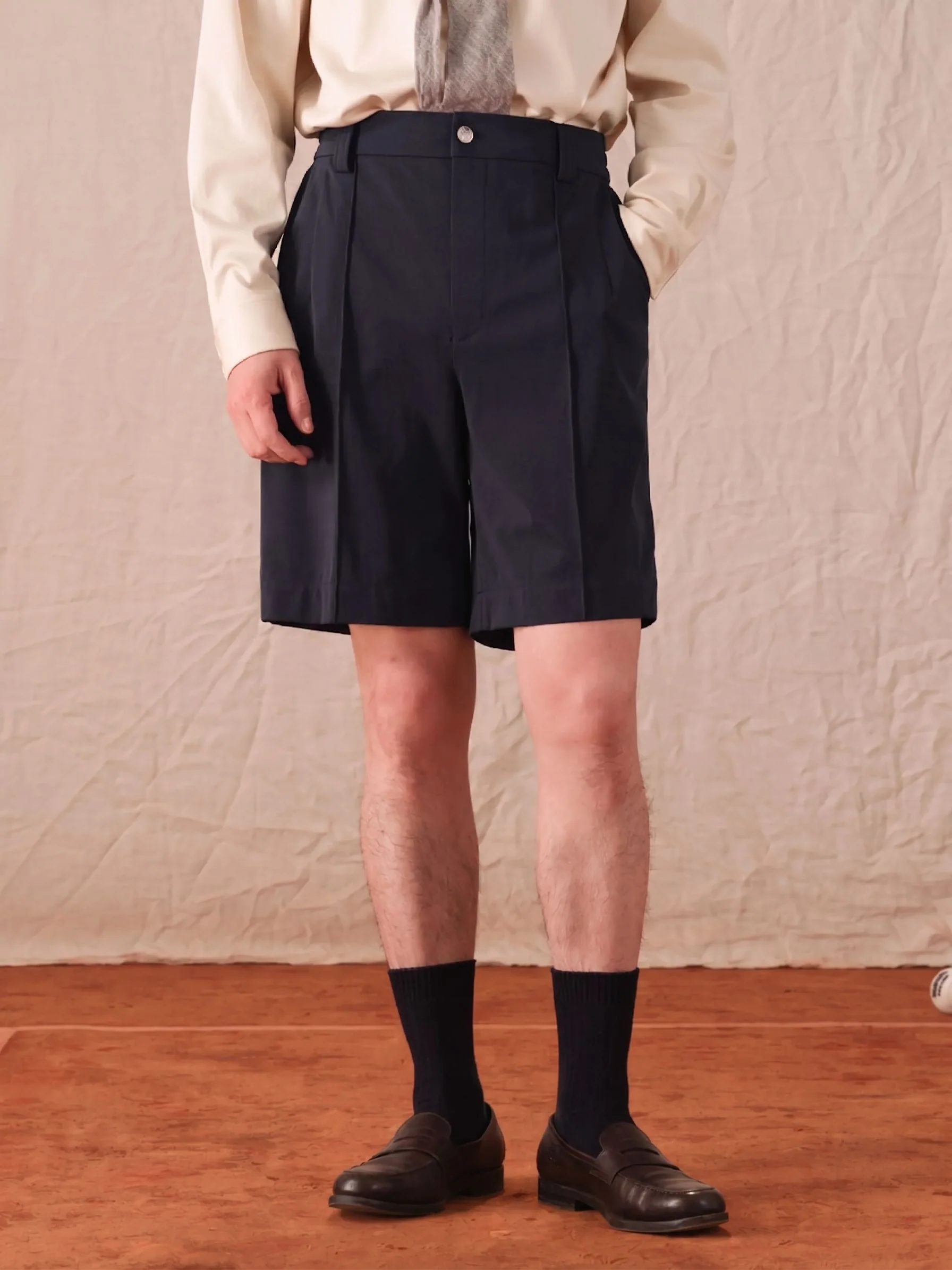 Pleated Tailored Shorts - Image 3