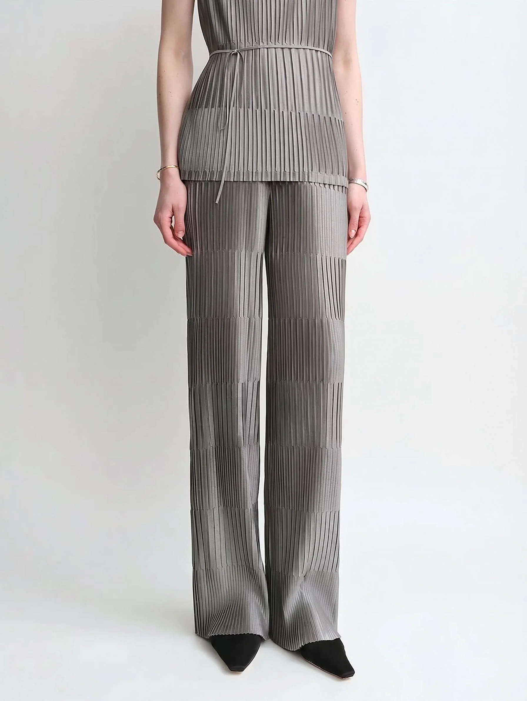 Pleated Tie-Waist Top - Image 12