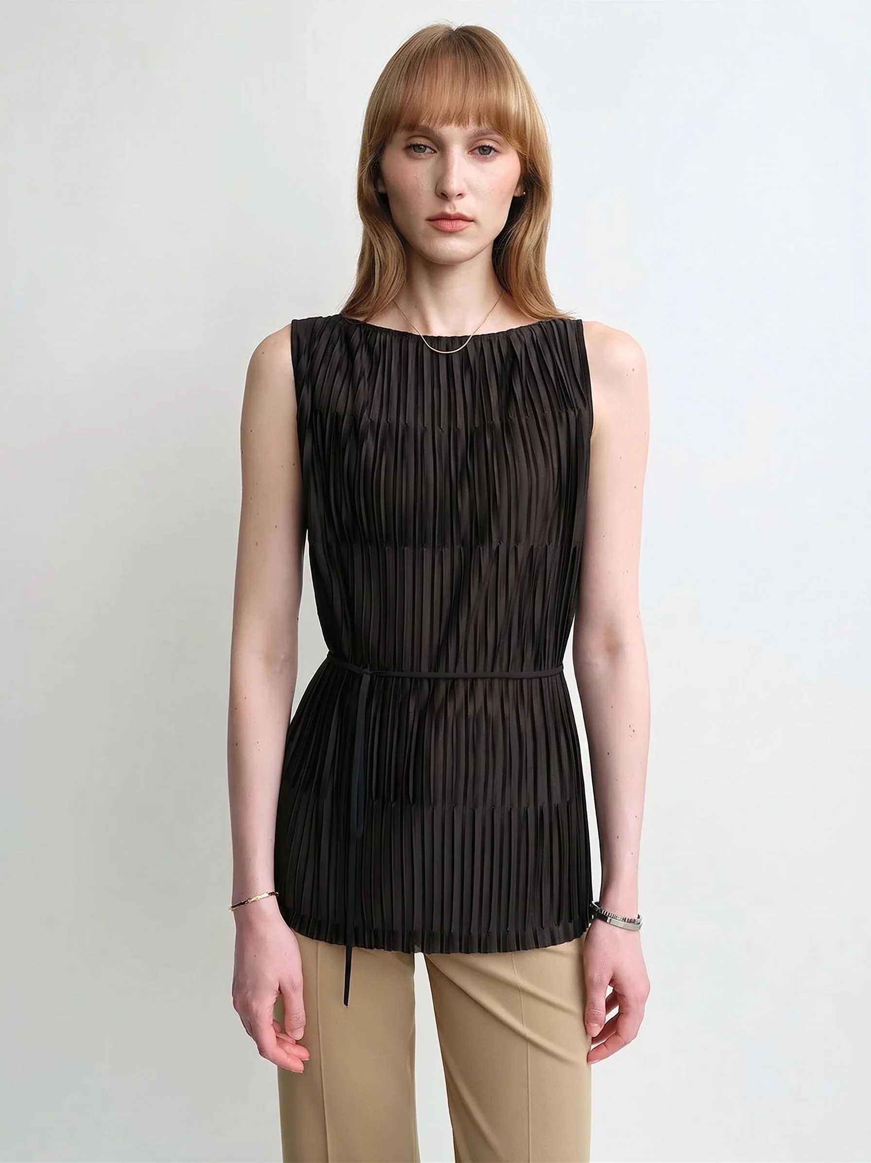 Pleated Tie-Waist Top - Image 7