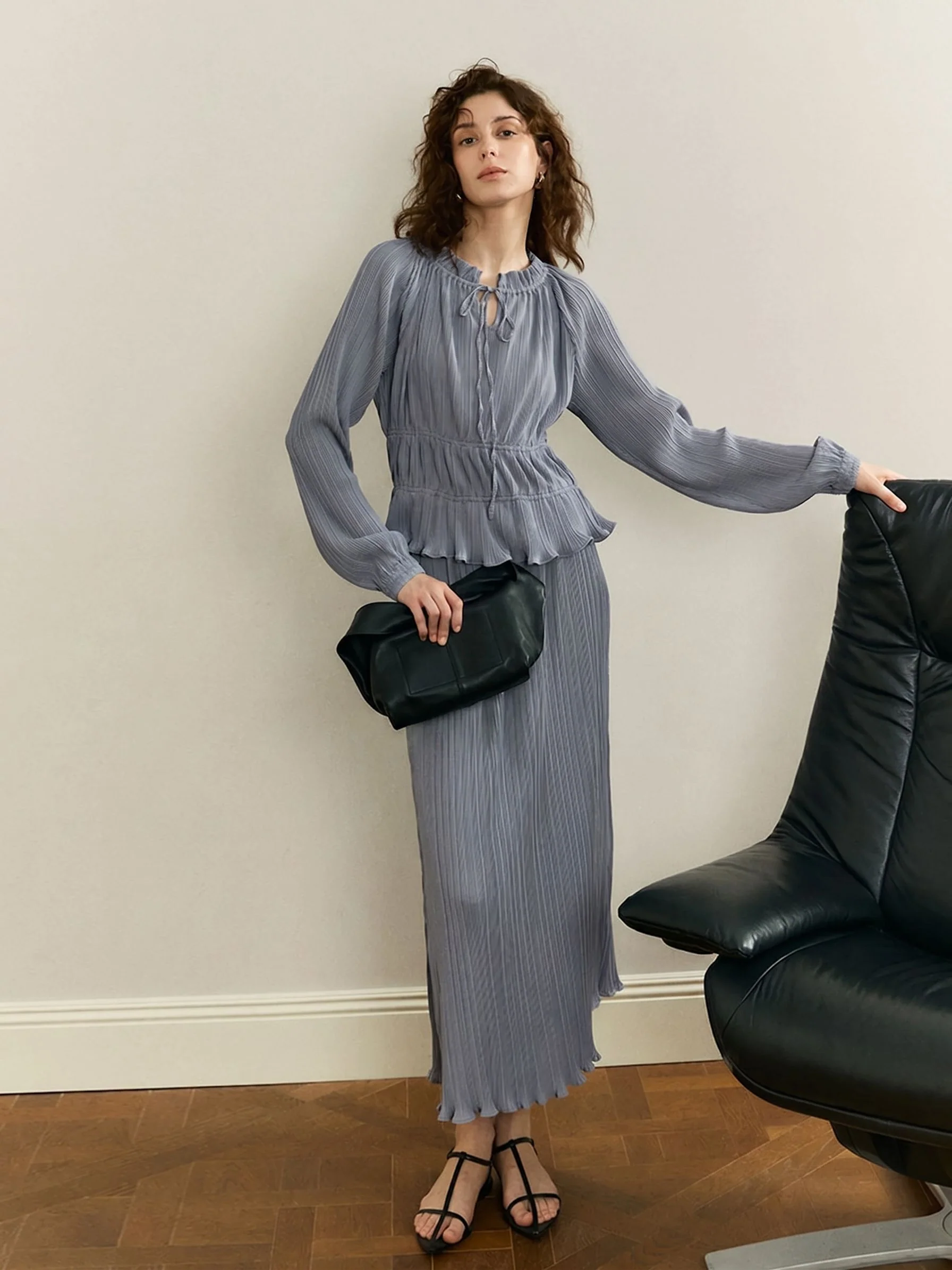 Pleated Two-Piece Set - Image 4