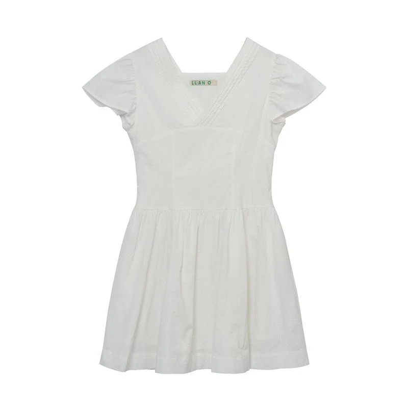 Pleated V-Neck Dress - Image 6