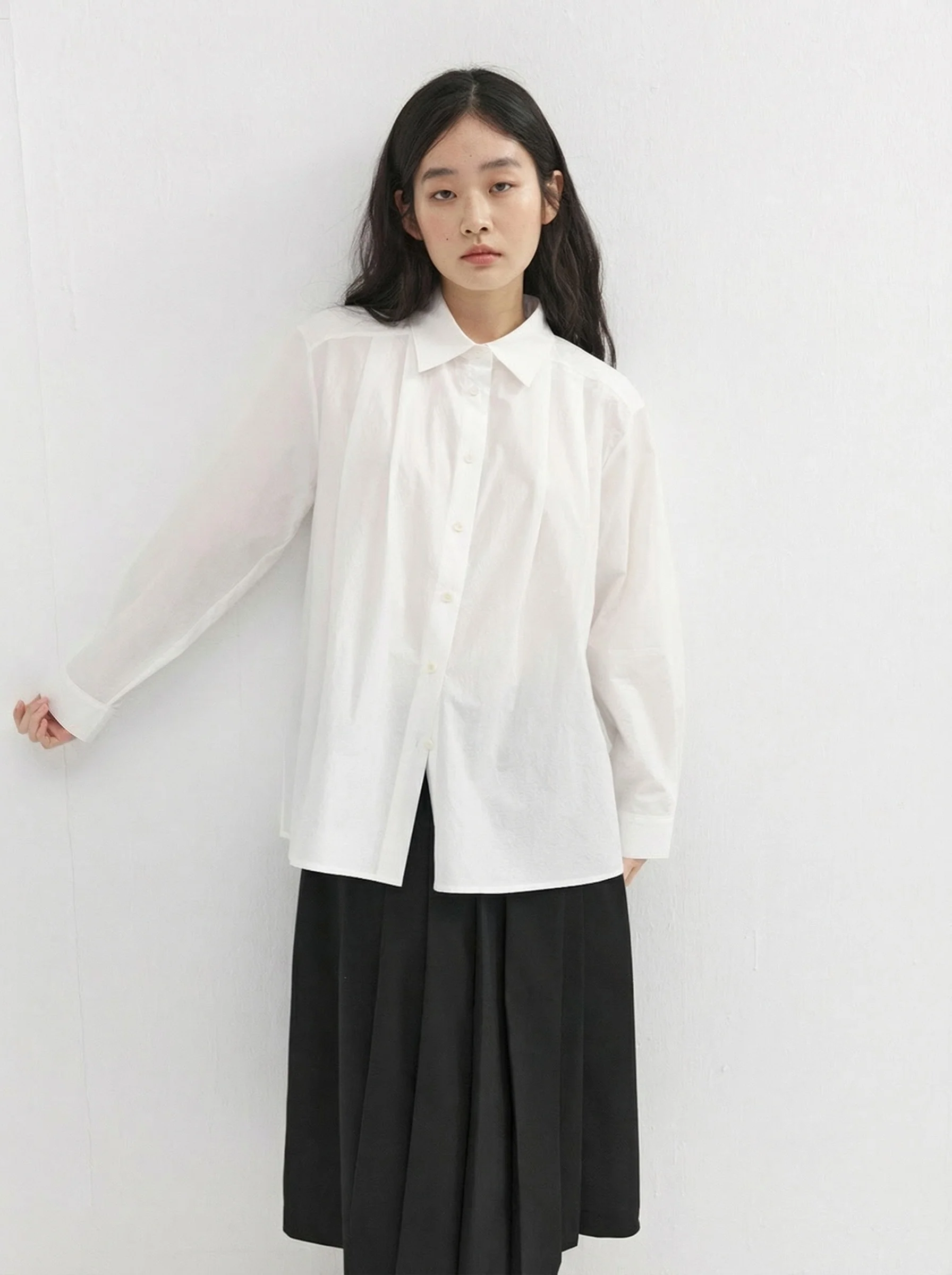 Pleated White Shirt - Image 2