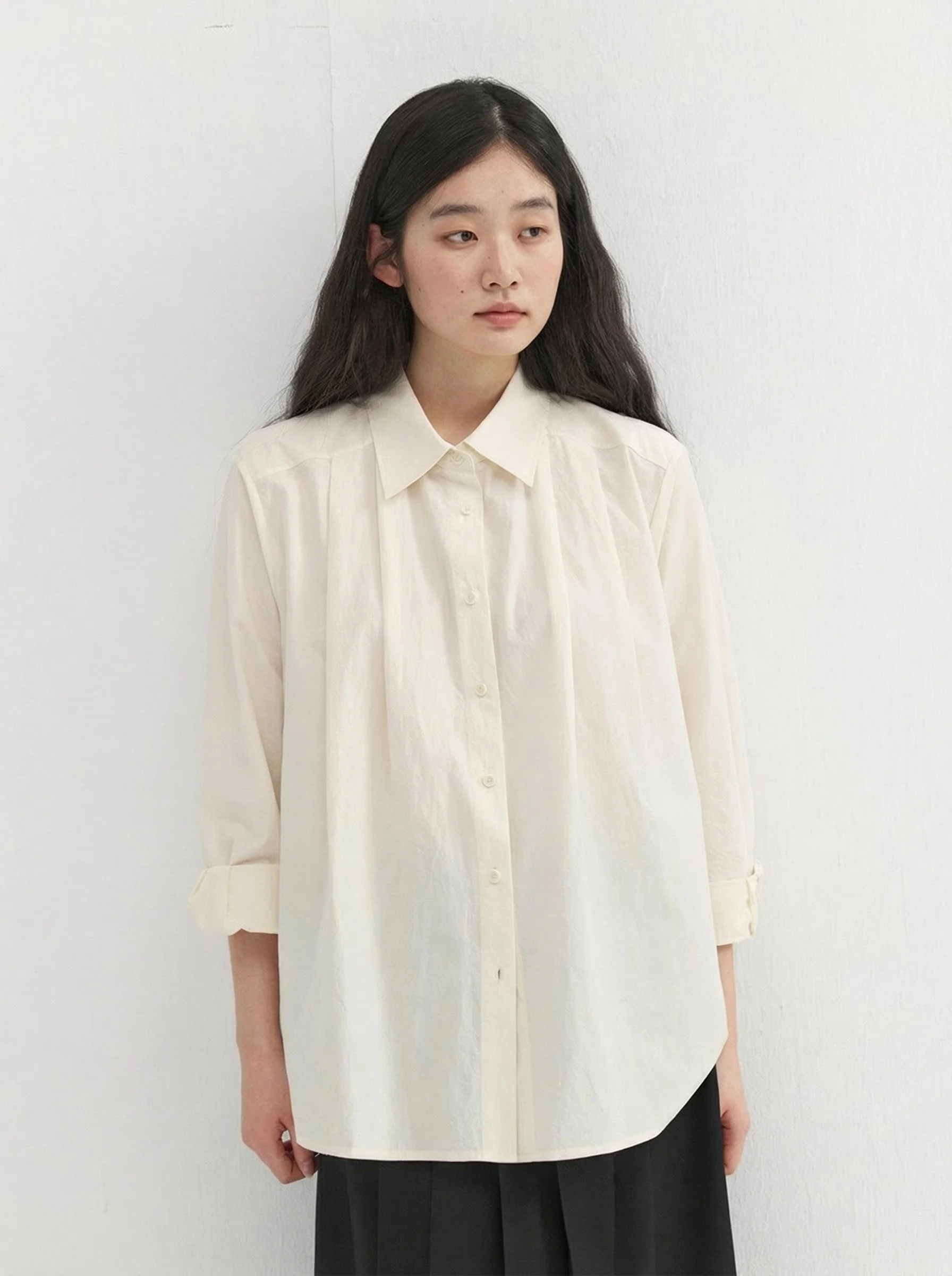 Pleated White Shirt - Image 4