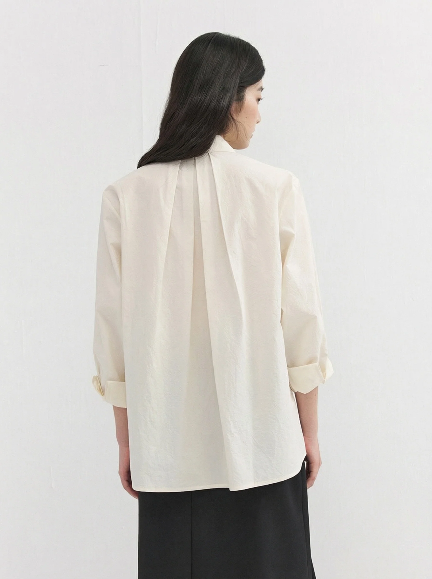 Pleated White Shirt - Image 6