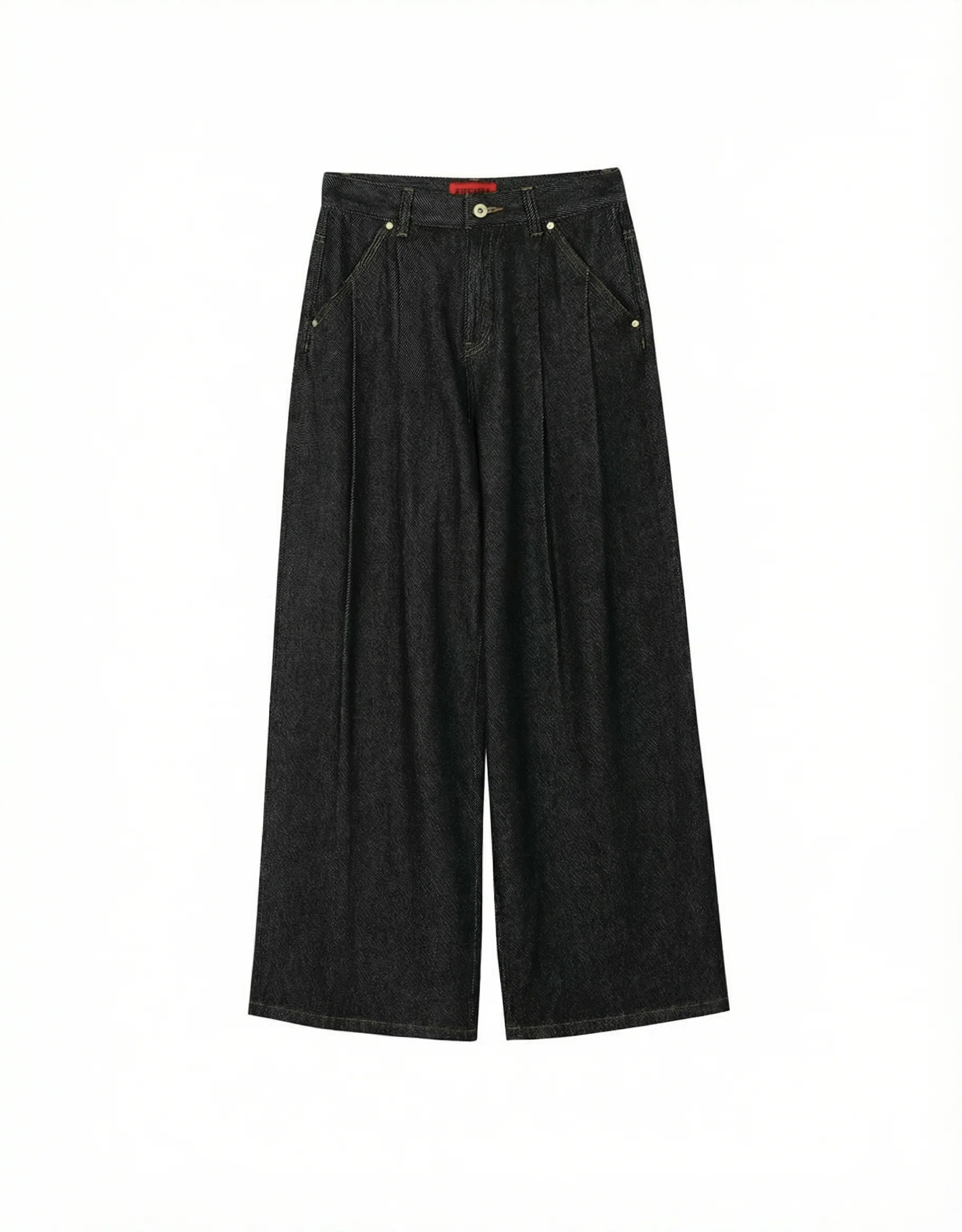 Pleated Wide-Leg Jeans - Image 7