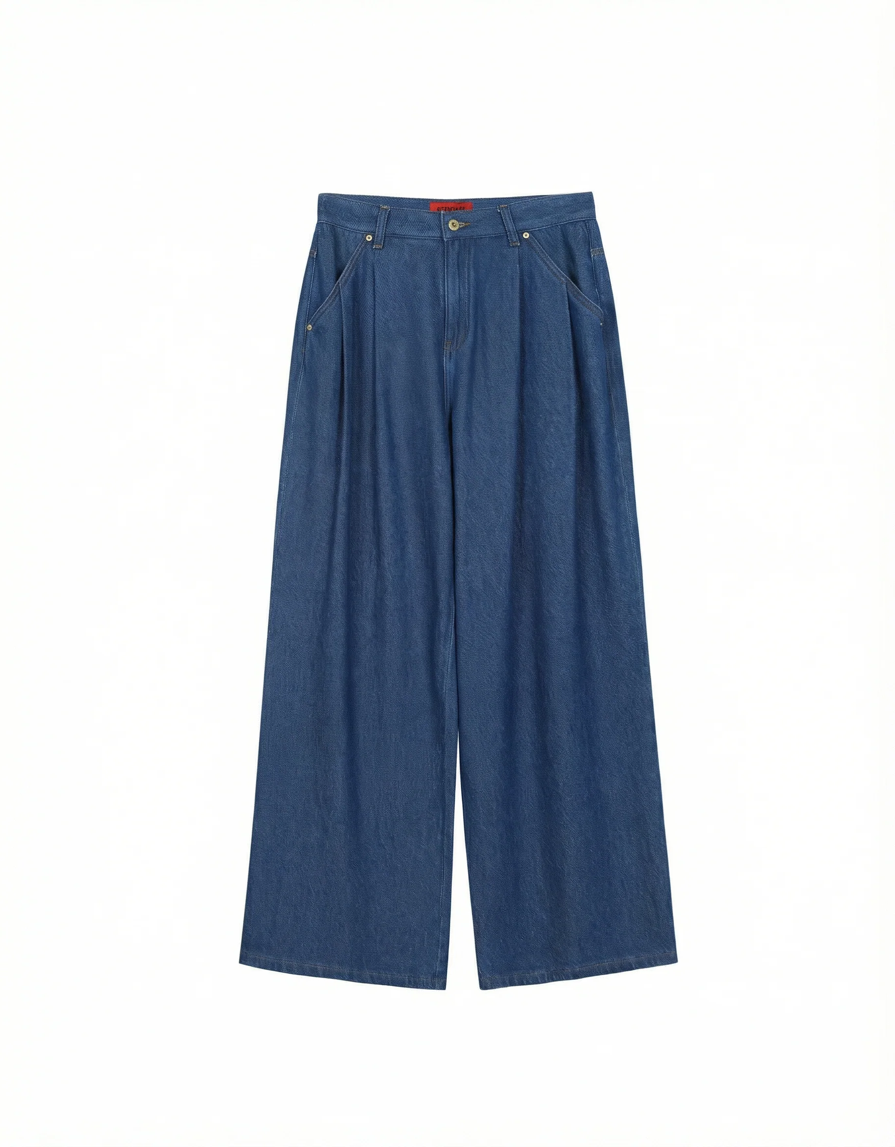 Pleated Wide-Leg Jeans - Image 8