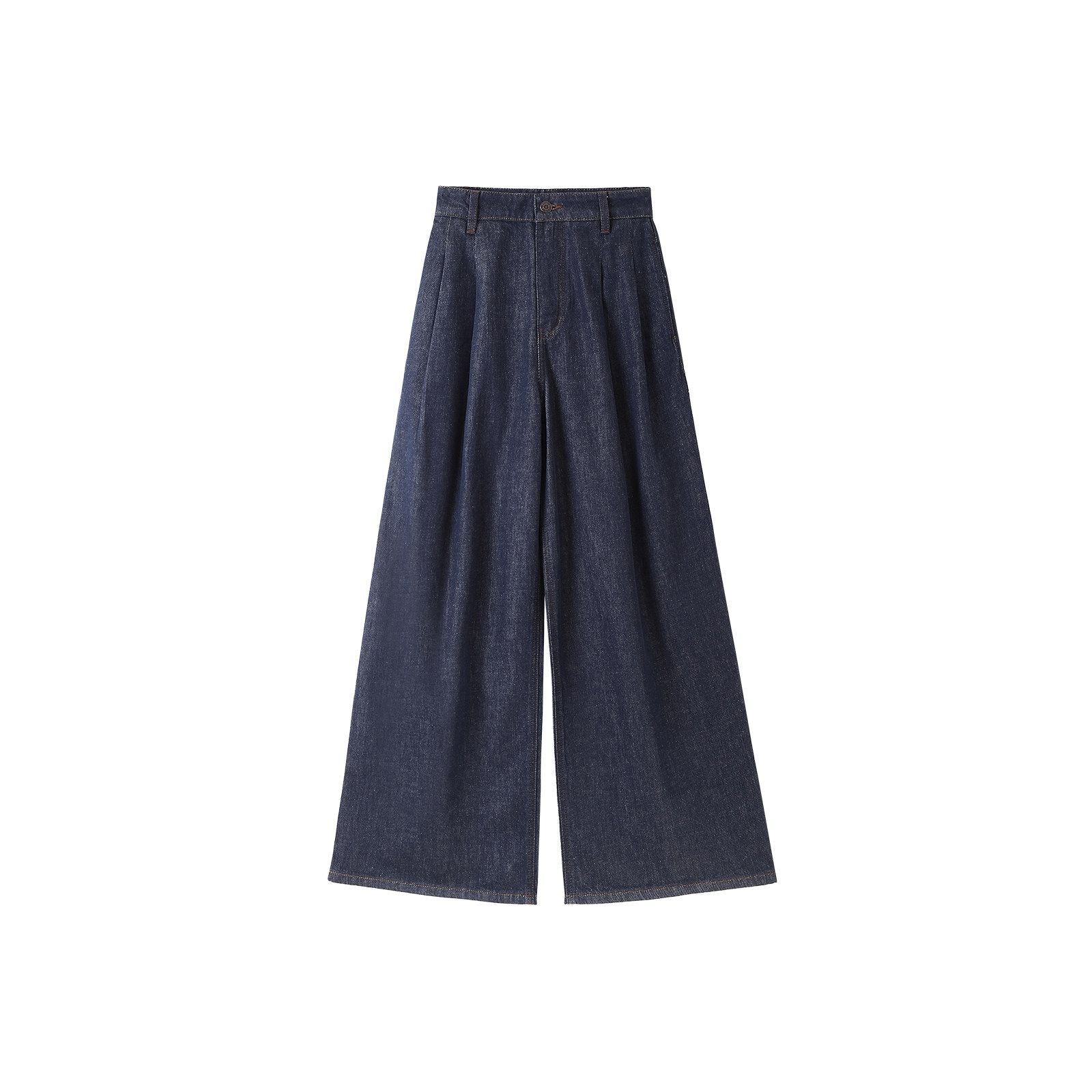 Pleated Wide-Leg Jeans - Image 2