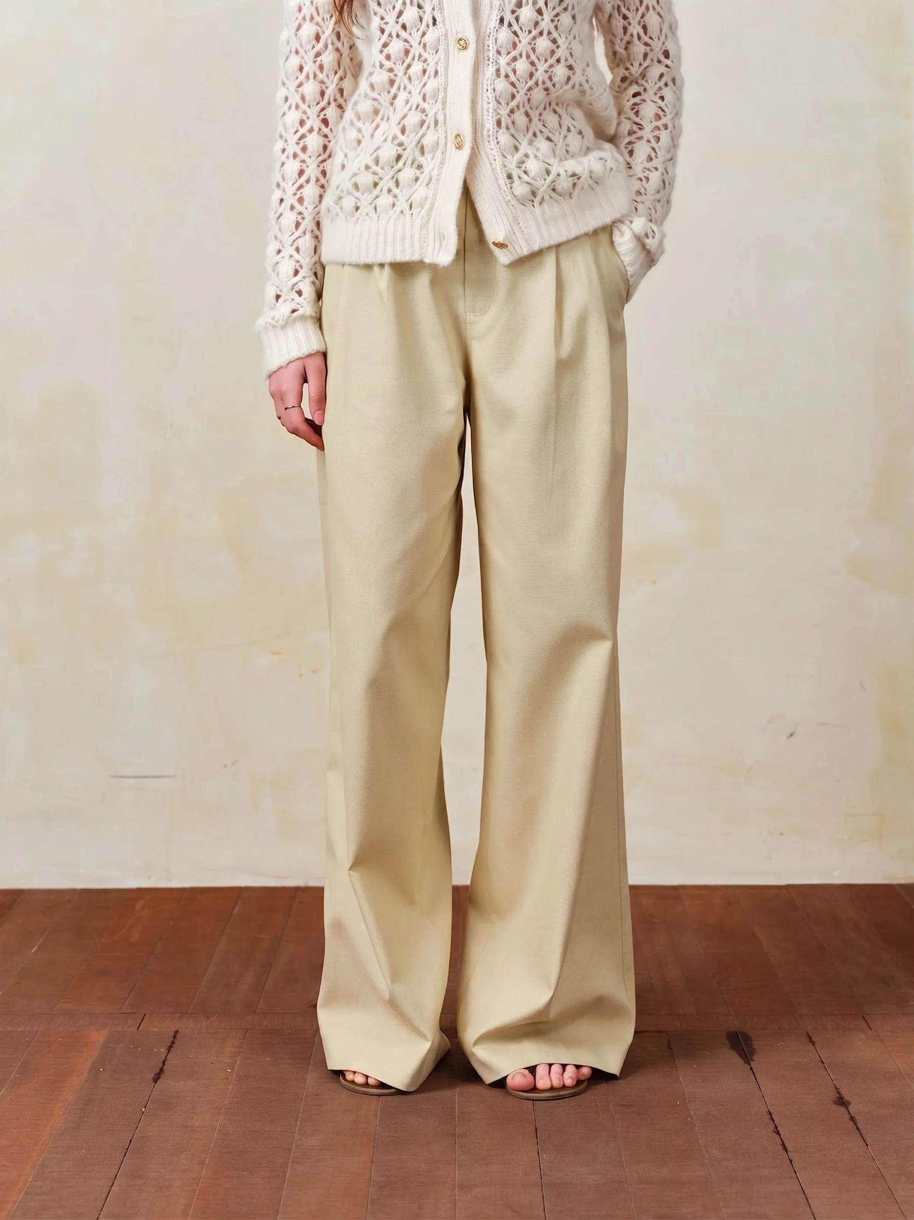 Pleated Wide-Leg Pants - Image 2