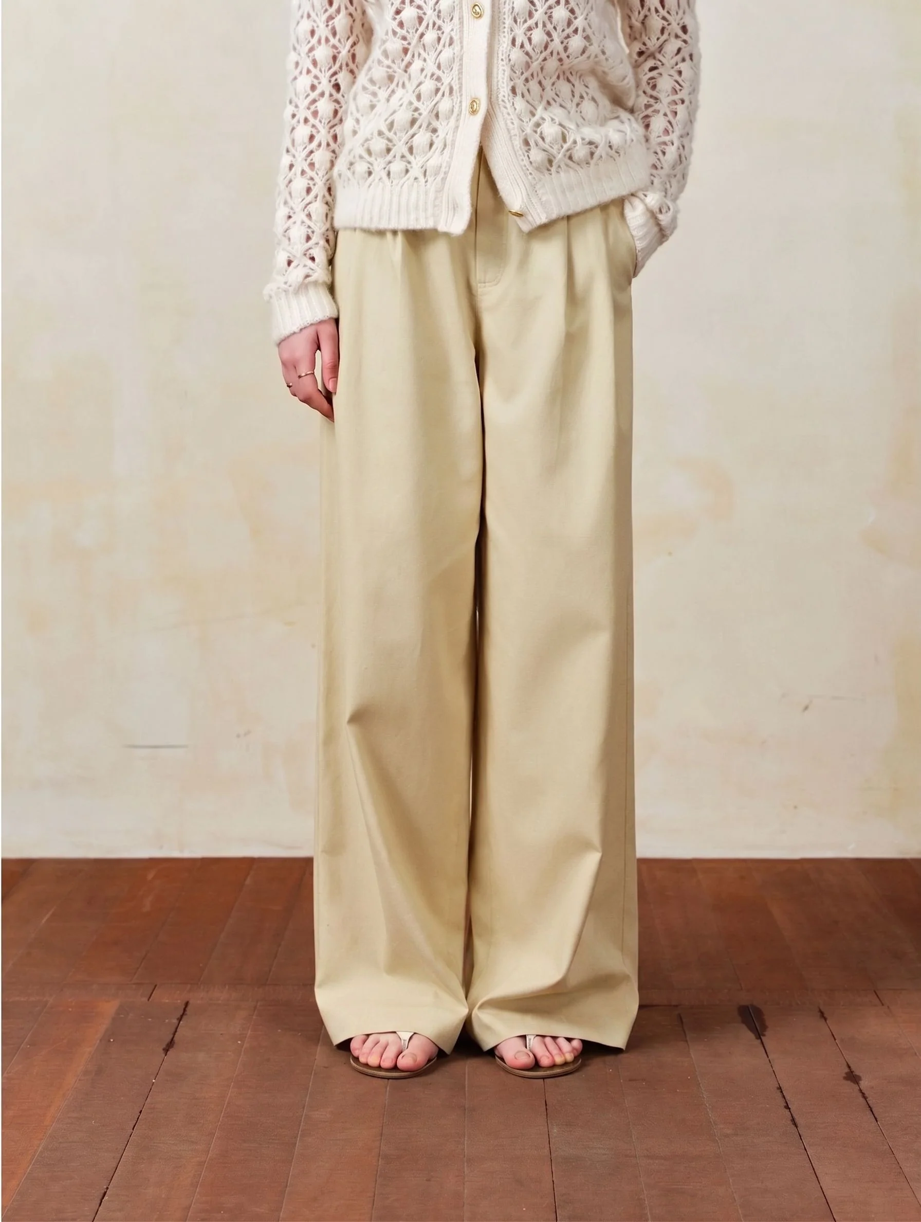 Pleated Wide-Leg Pants - Image 4