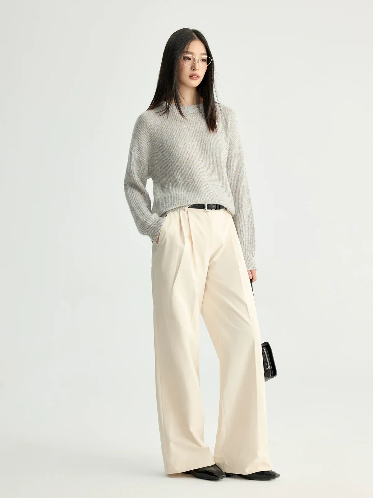 Pleated Wide-Leg Trousers - Image 4