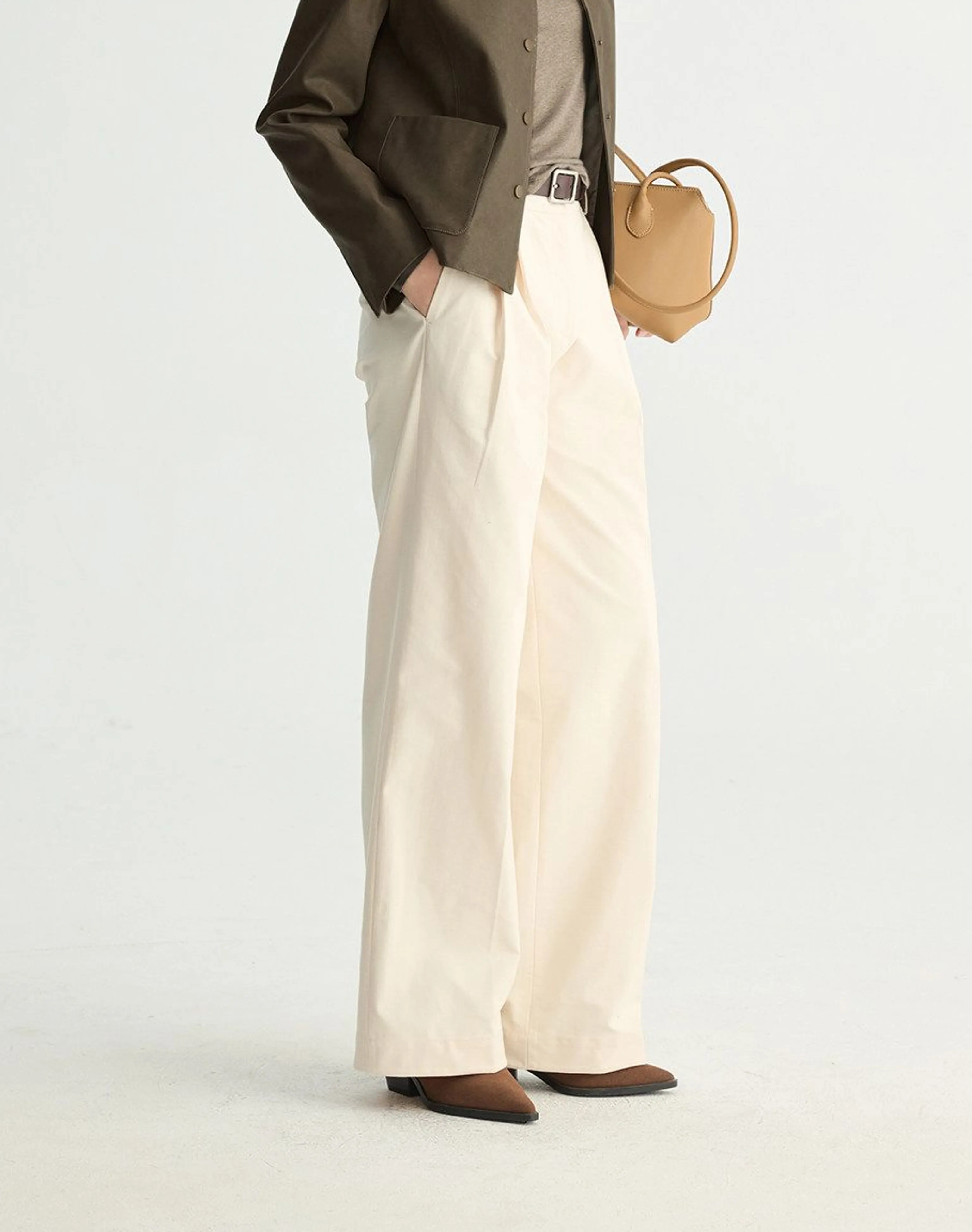 Pleated Wide-Leg Trousers - Image 5