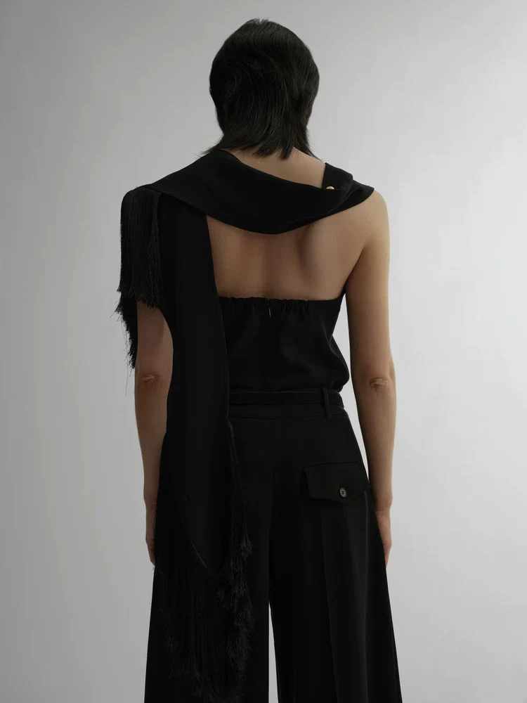 Pleated Wide-Leg Trousers - Image 3