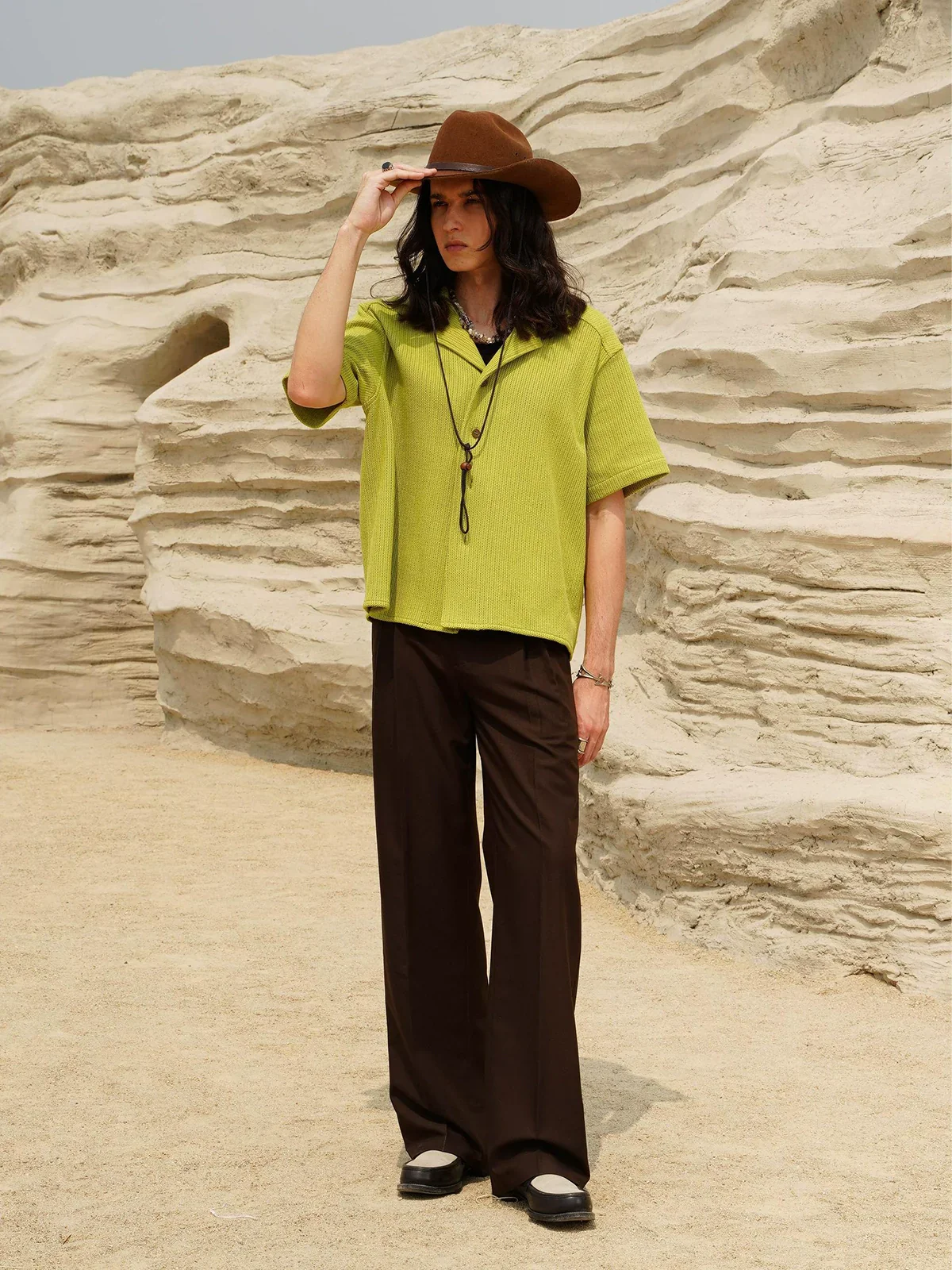 Pleated Wide-Leg Trousers - Image 3