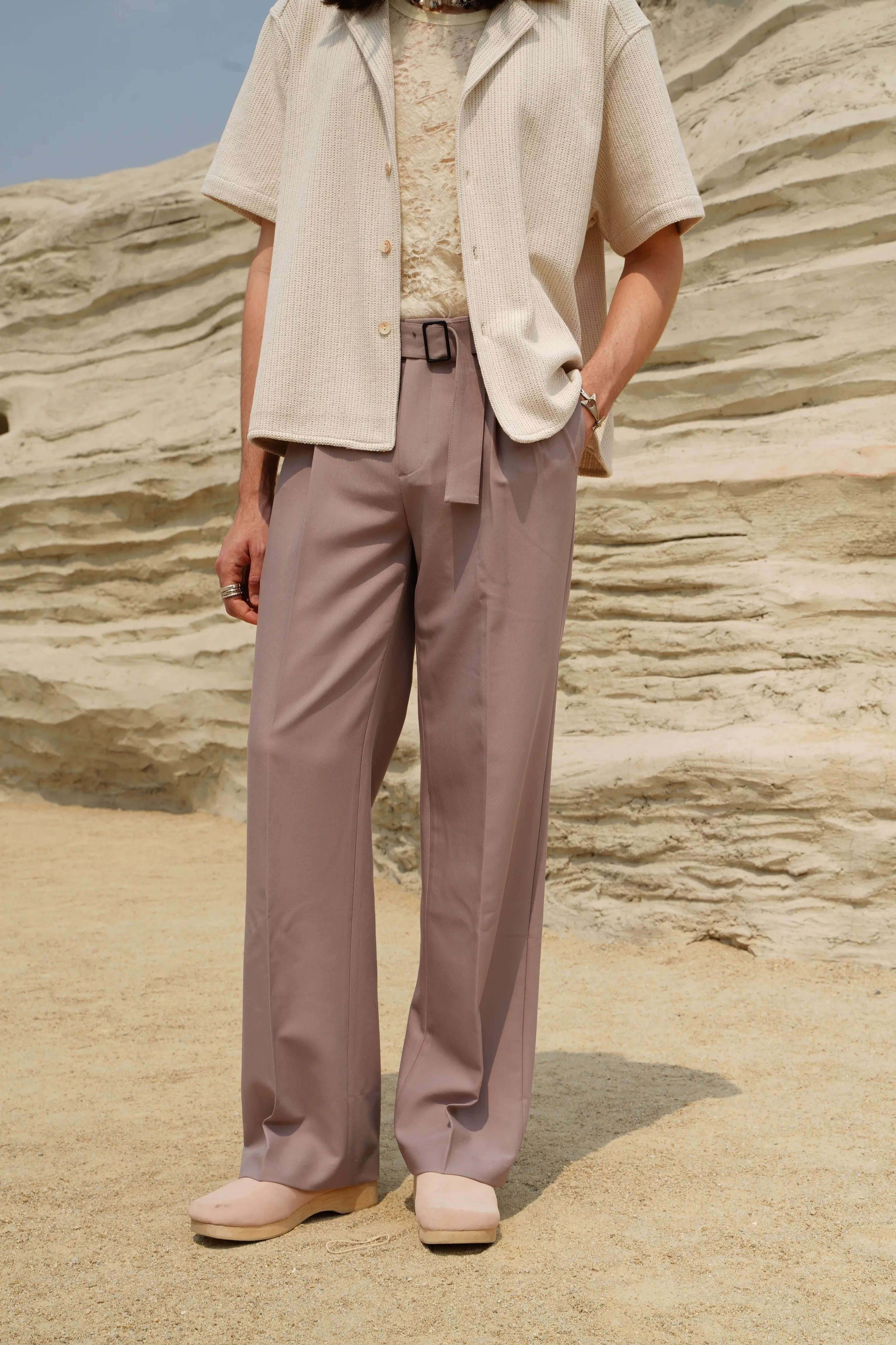 Pleated Wide-Leg Trousers - Image 8