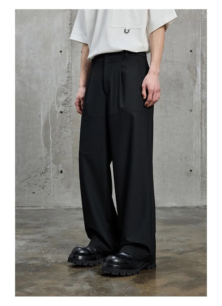Pleated Wide-Leg Trousers - Image 2