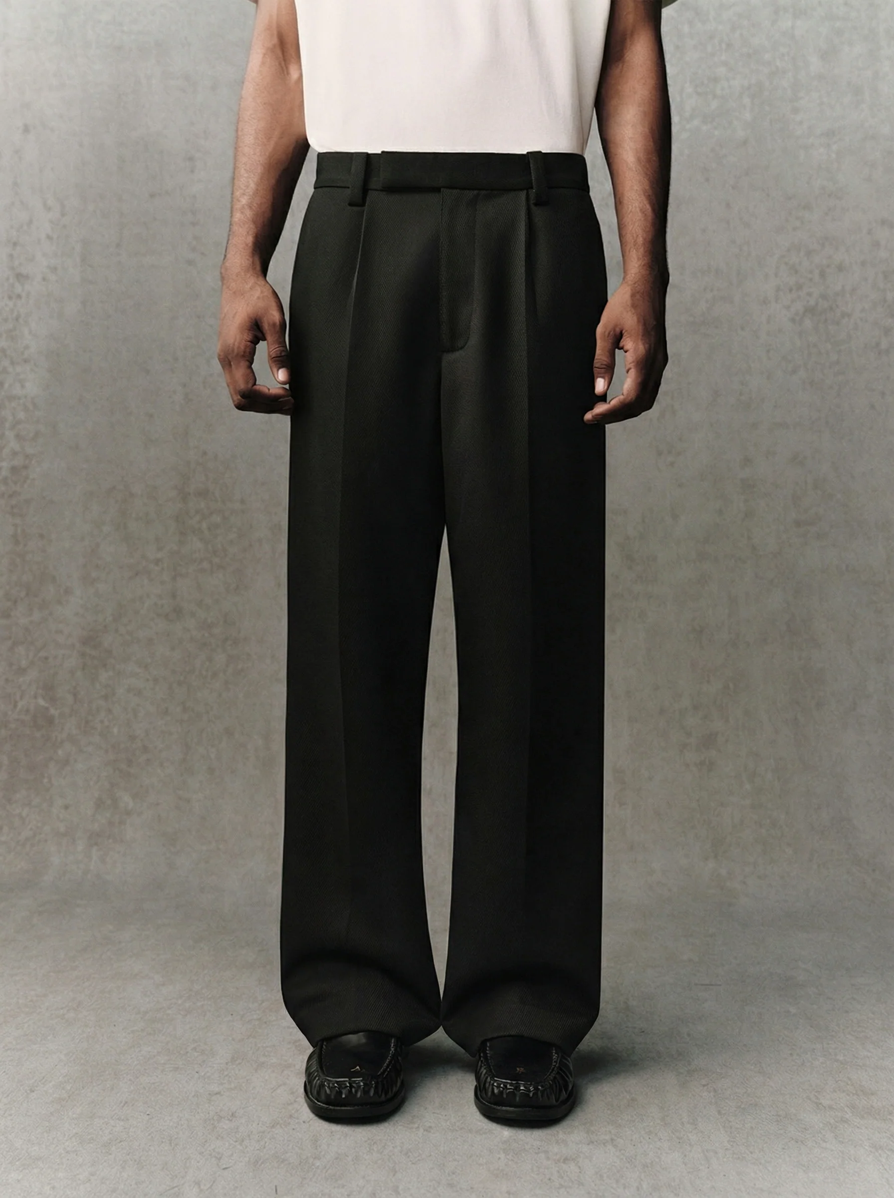 Pleated Wide Trousers