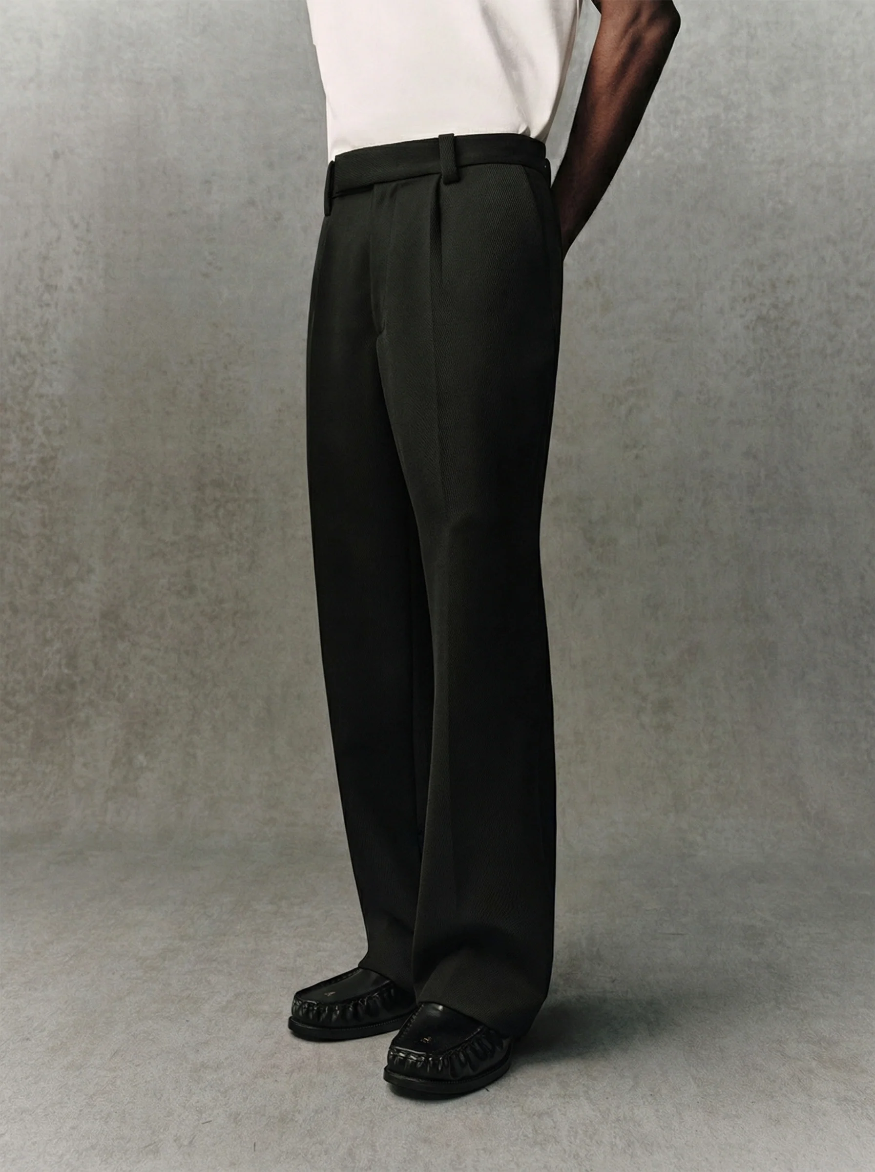 Pleated Wide Trousers - Image 2
