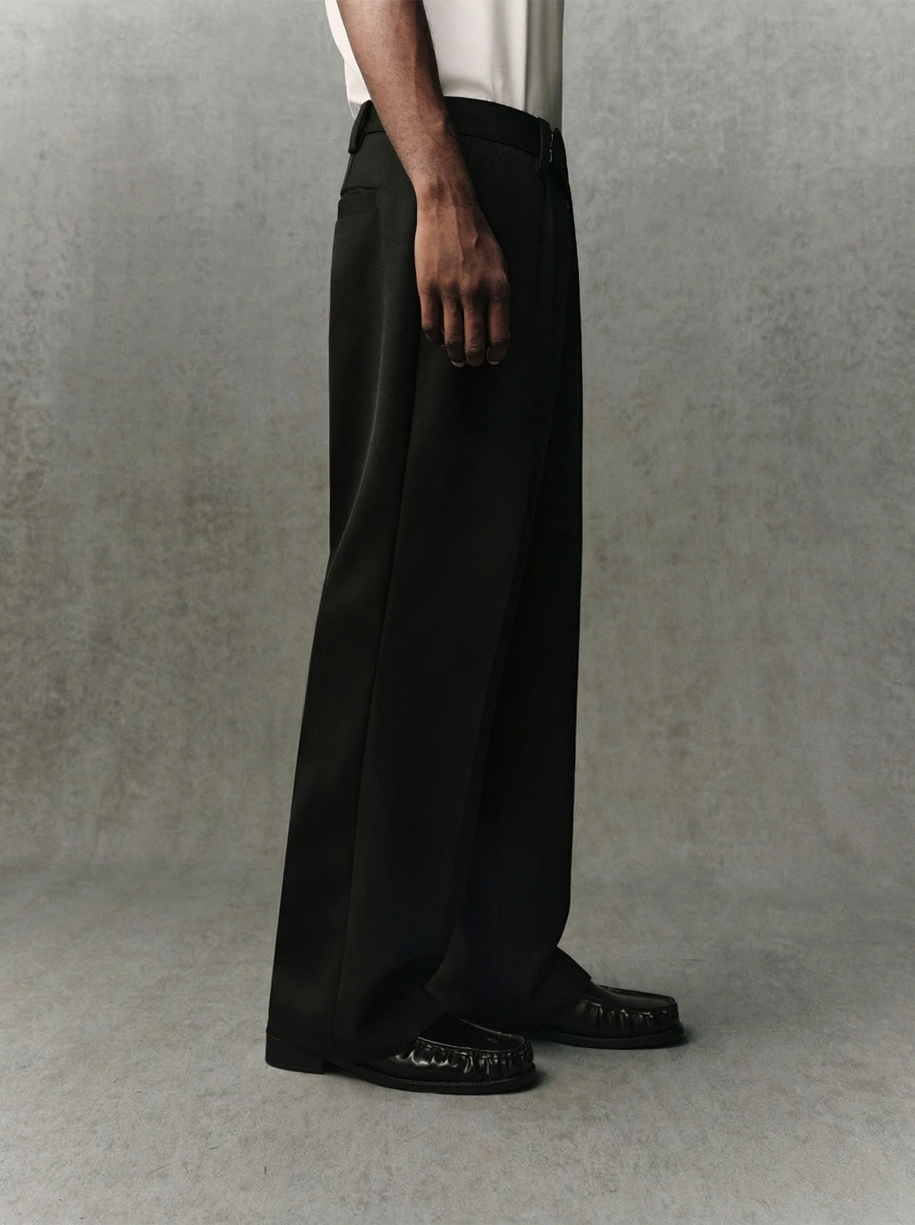Pleated Wide Trousers - Image 3
