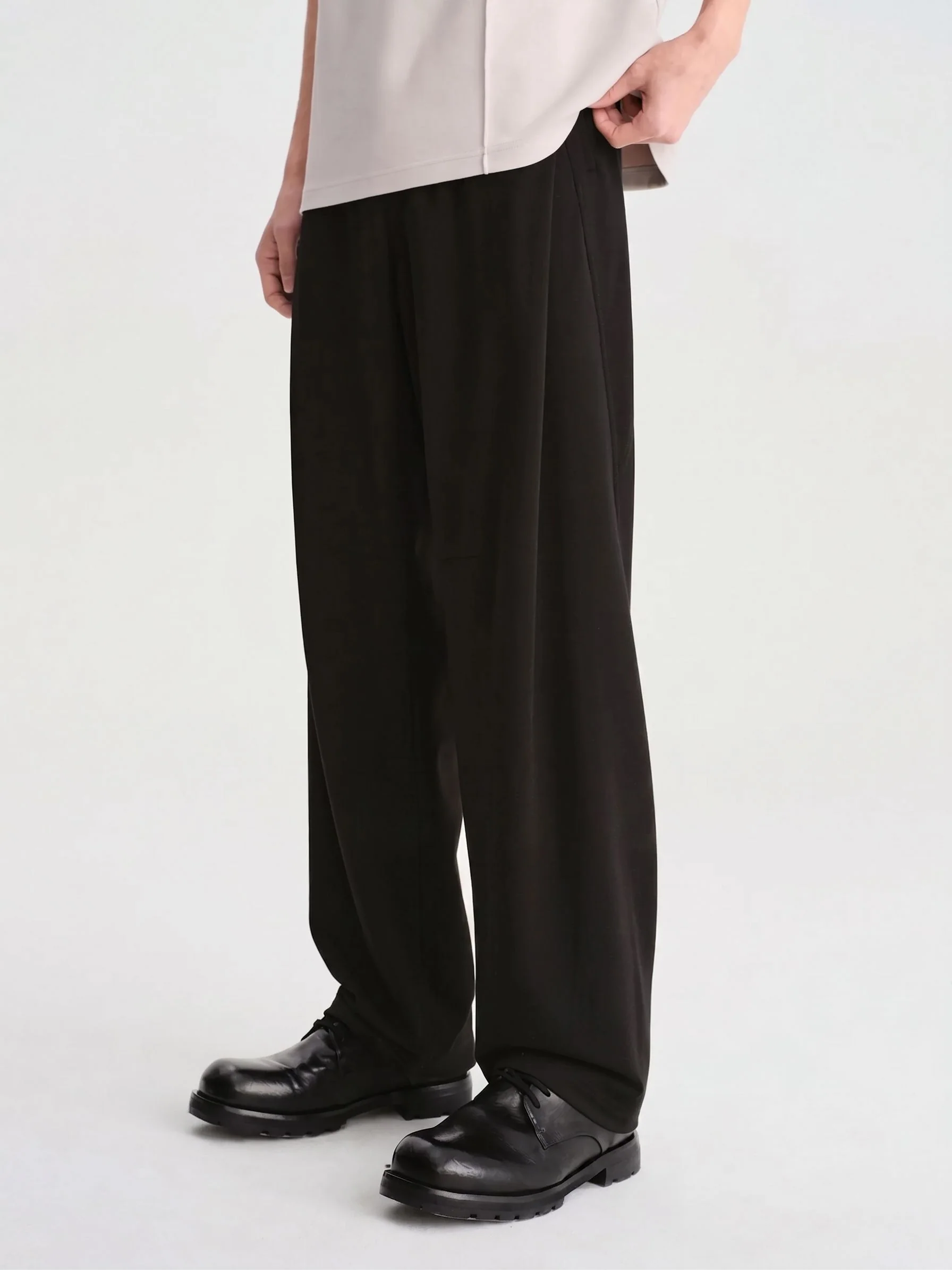 Pleated Wide Trousers - Image 2