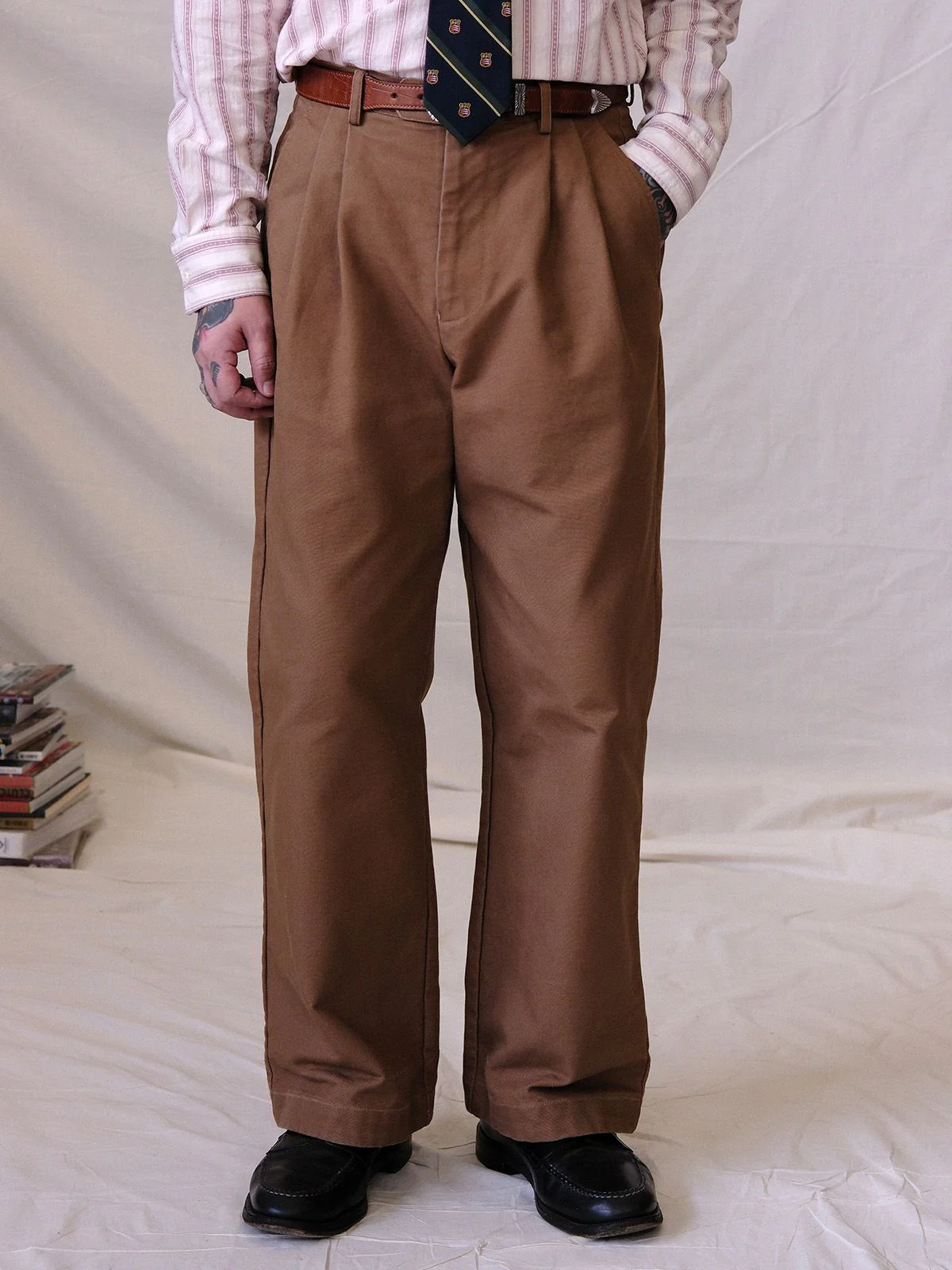 Pleated Wide Trousers