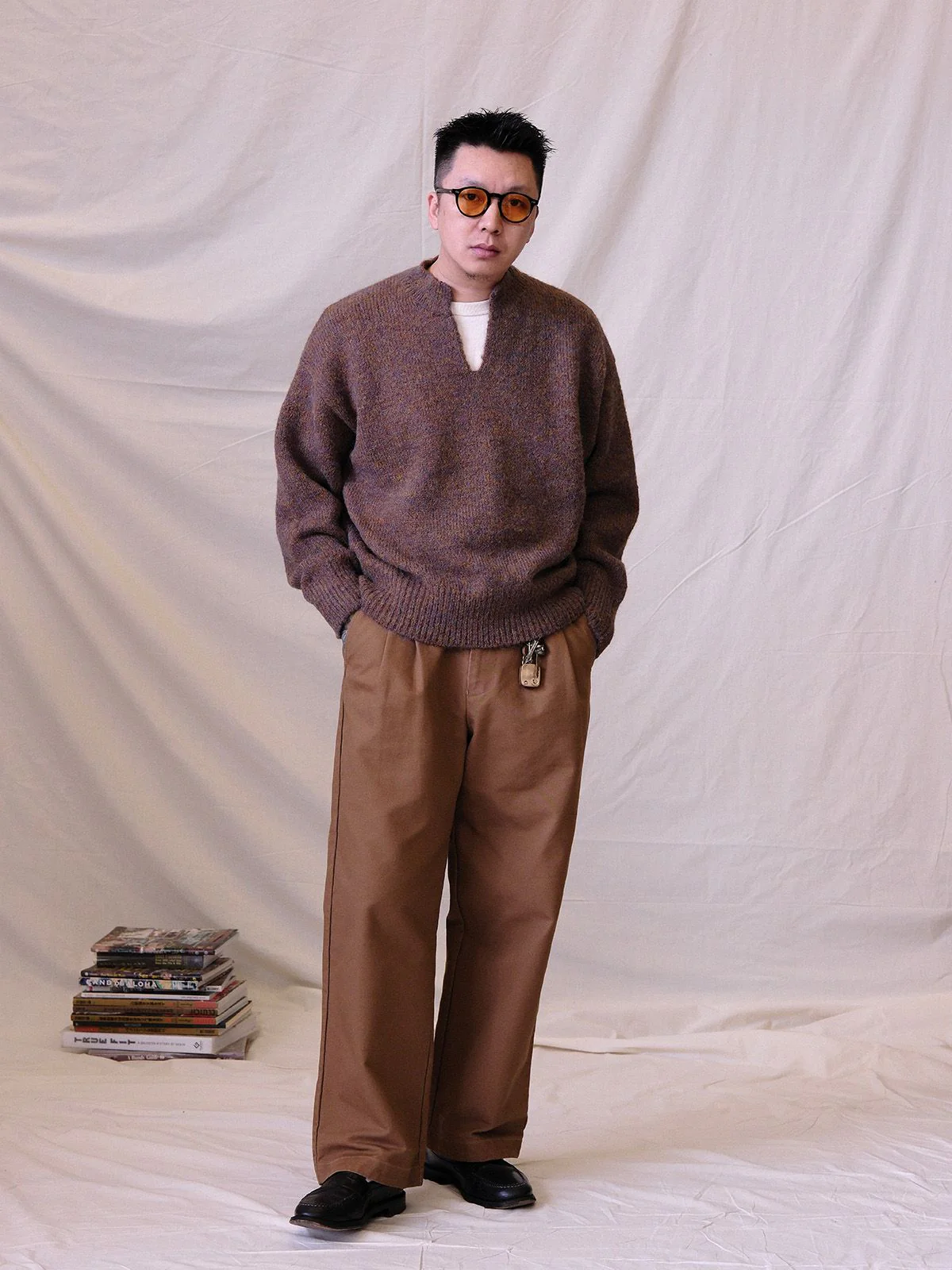 Pleated Wide Trousers - Image 3