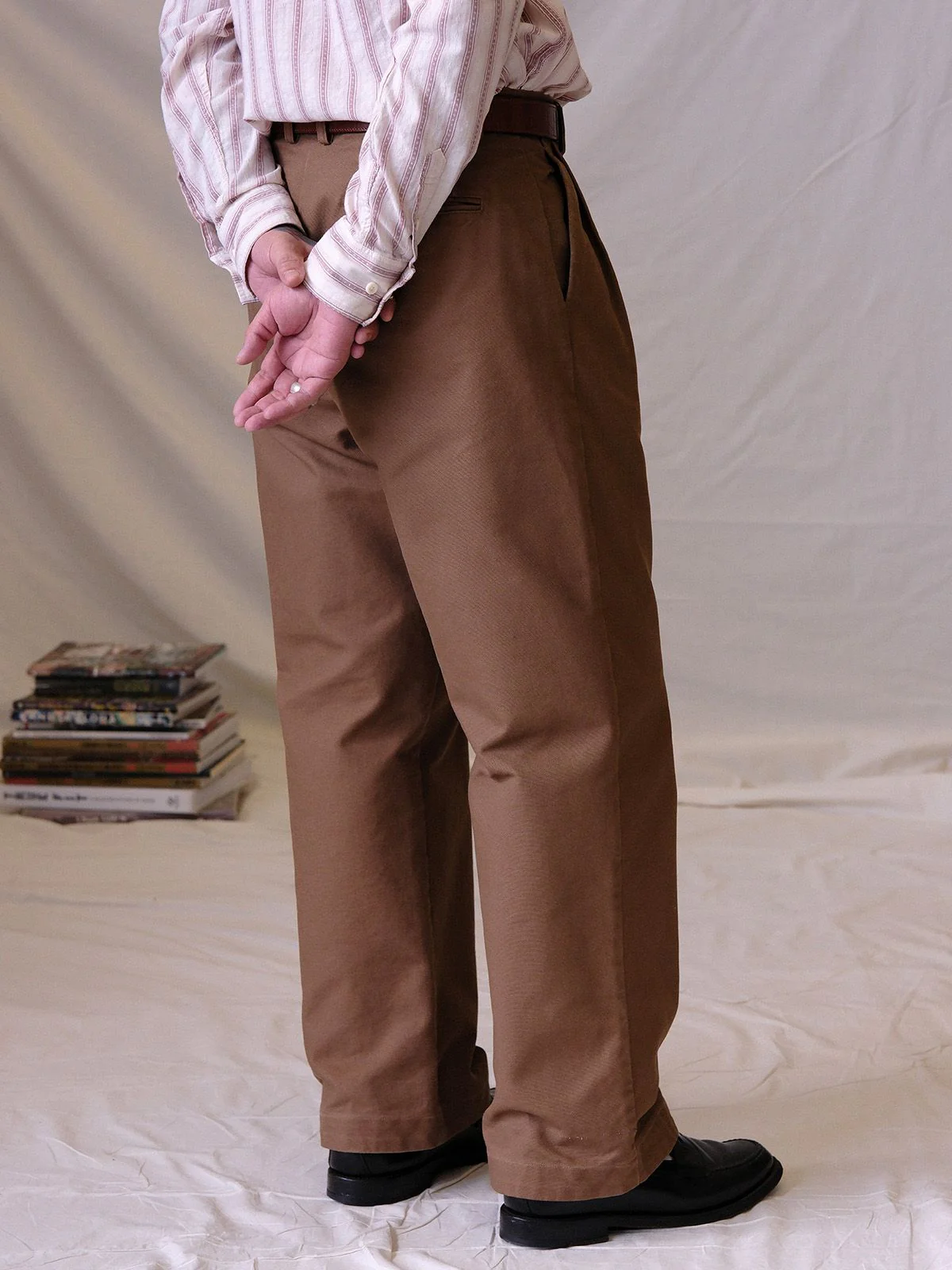 Pleated Wide Trousers - Image 4