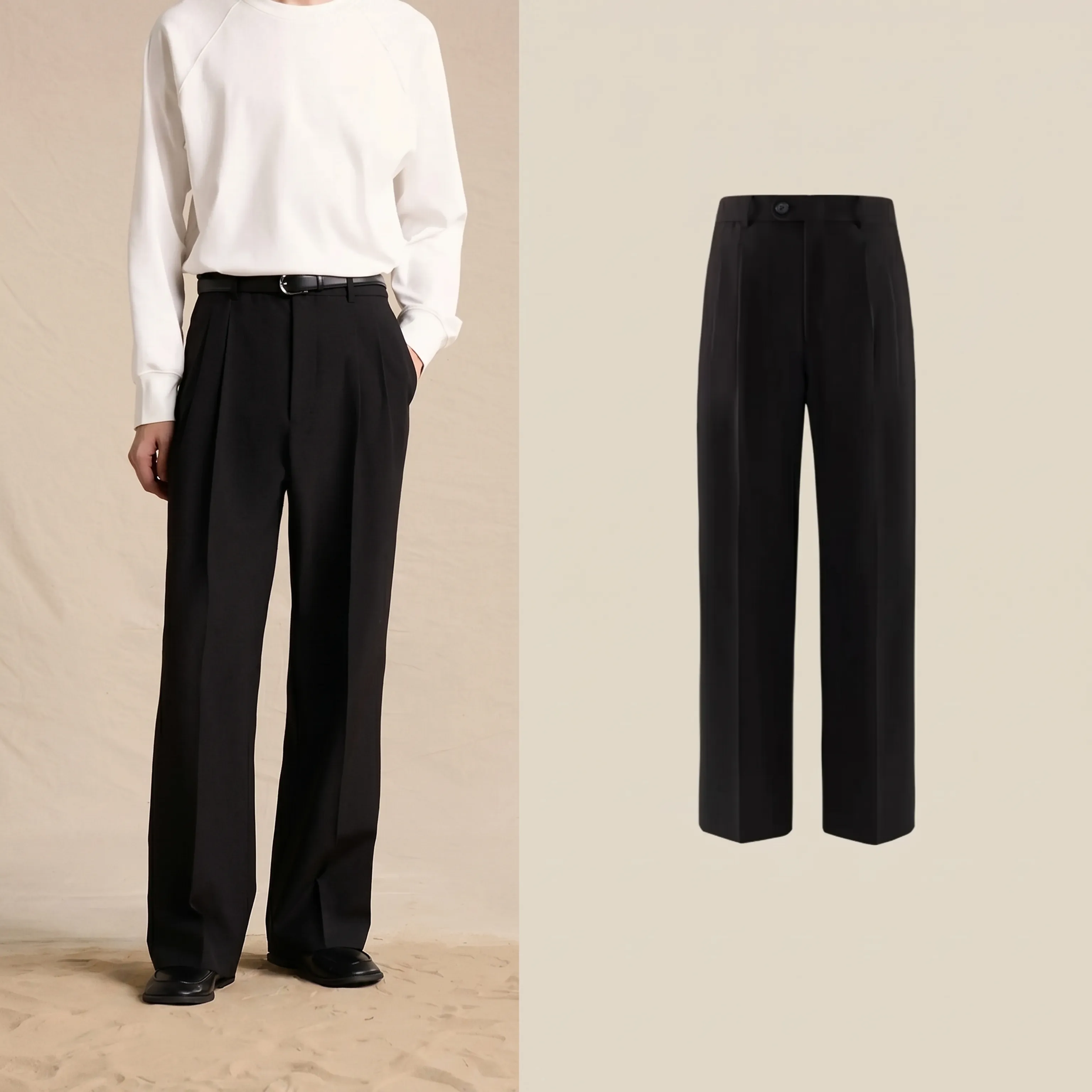 Pleated Wool-Blend Trousers - Image 6
