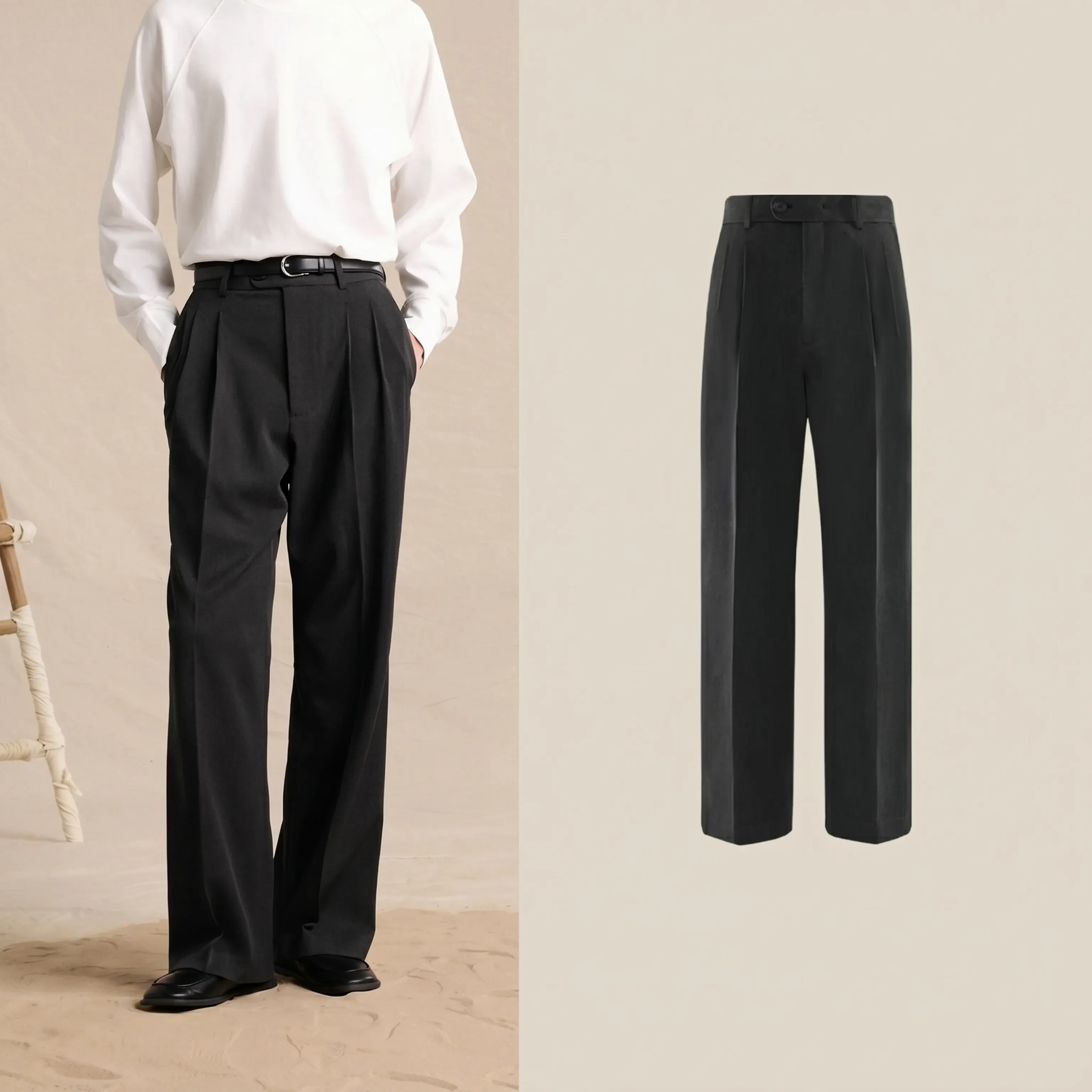 Pleated Wool-Blend Trousers - Image 7