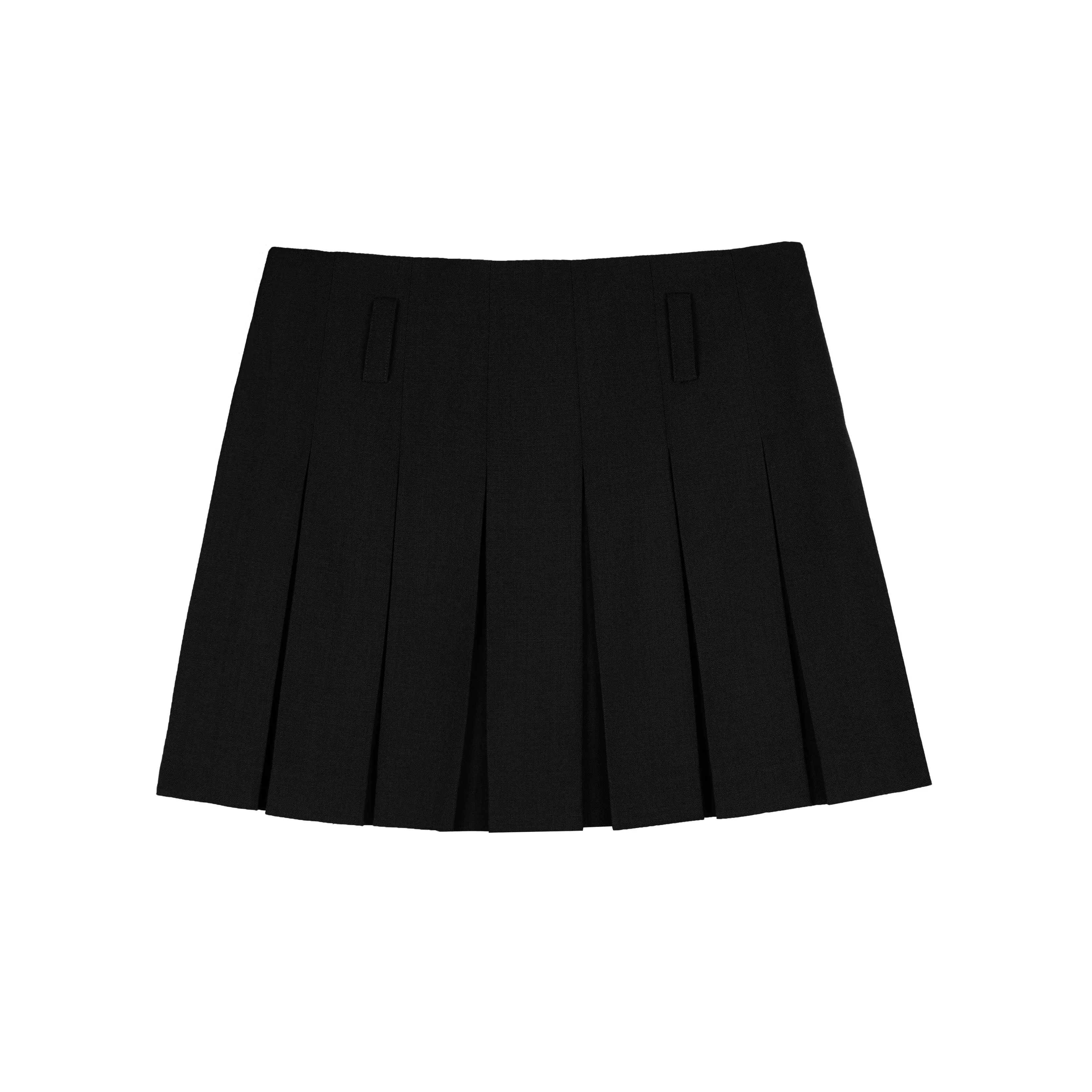 Pleated Wool Skirt - Image 4