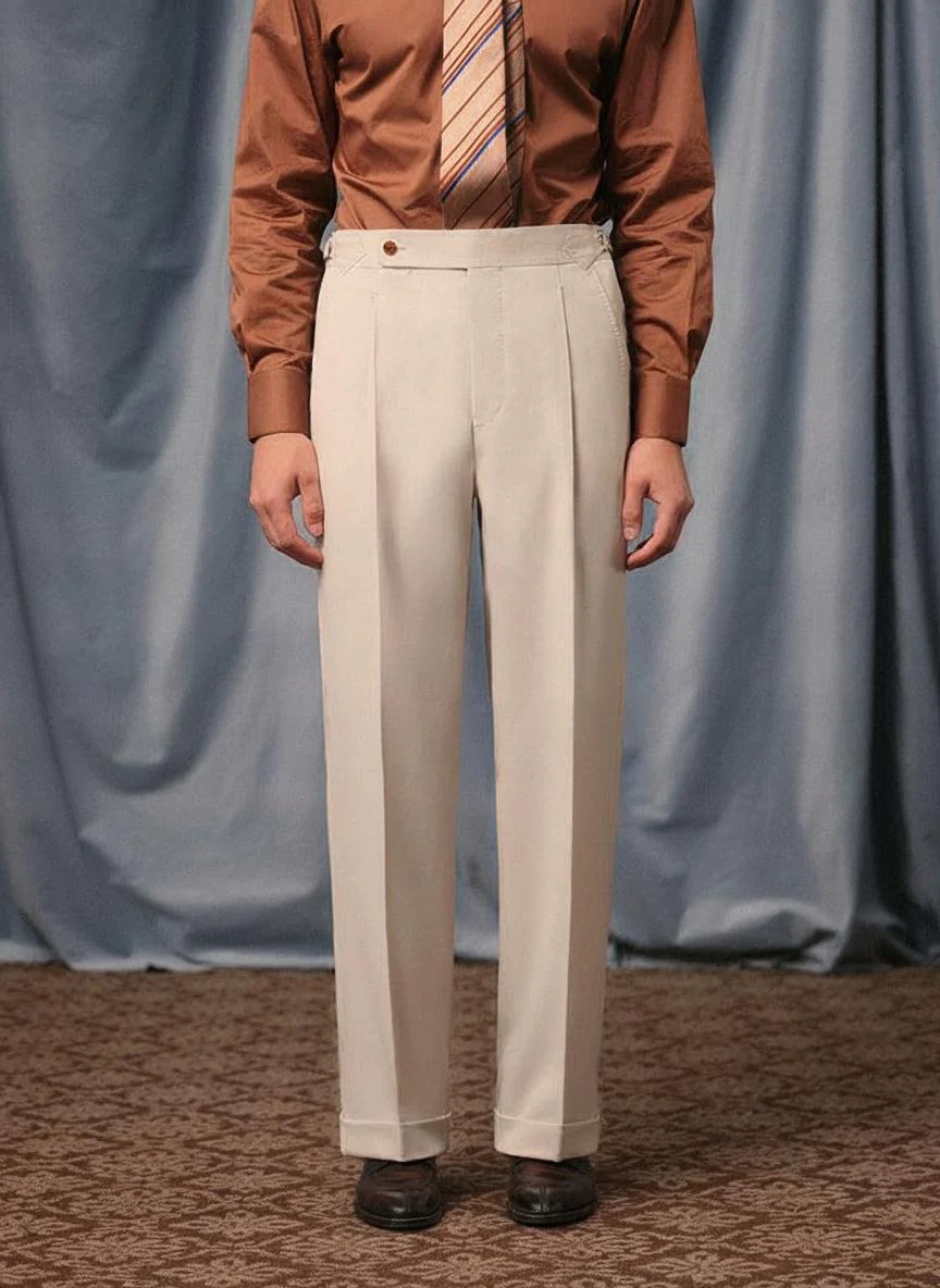 Pleated Wool Trousers