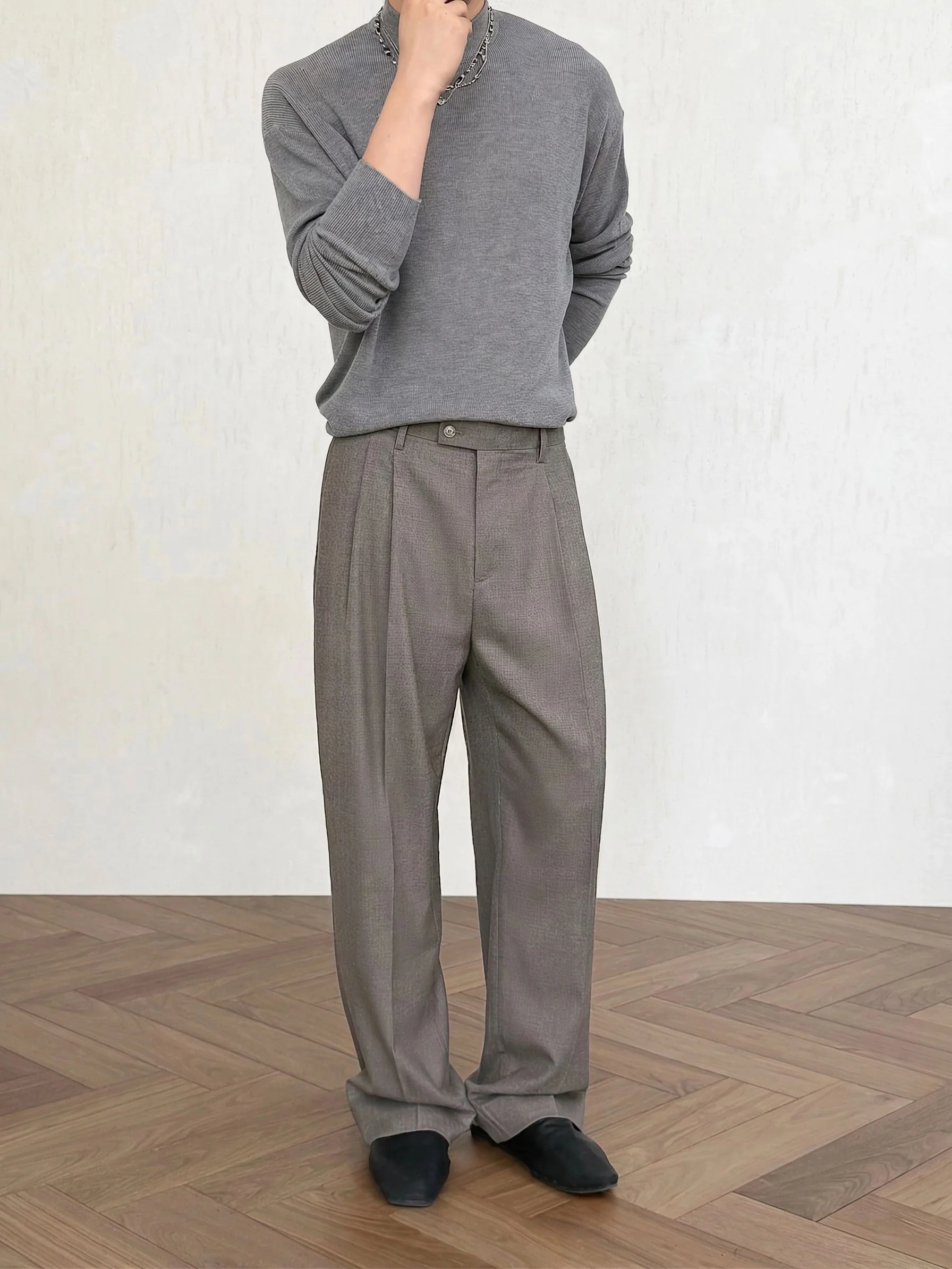 Pleated Wool Trousers