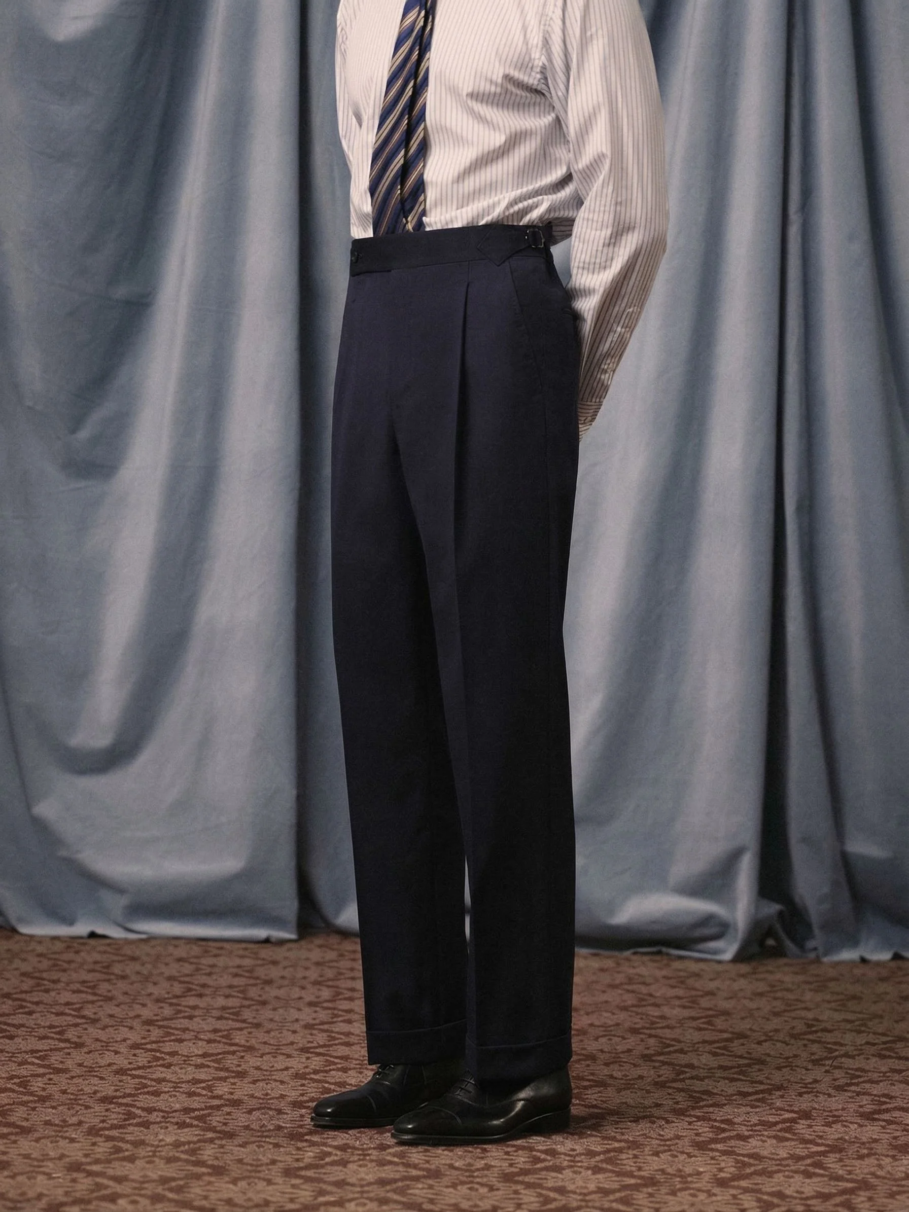 Pleated Wool Trousers - Image 2