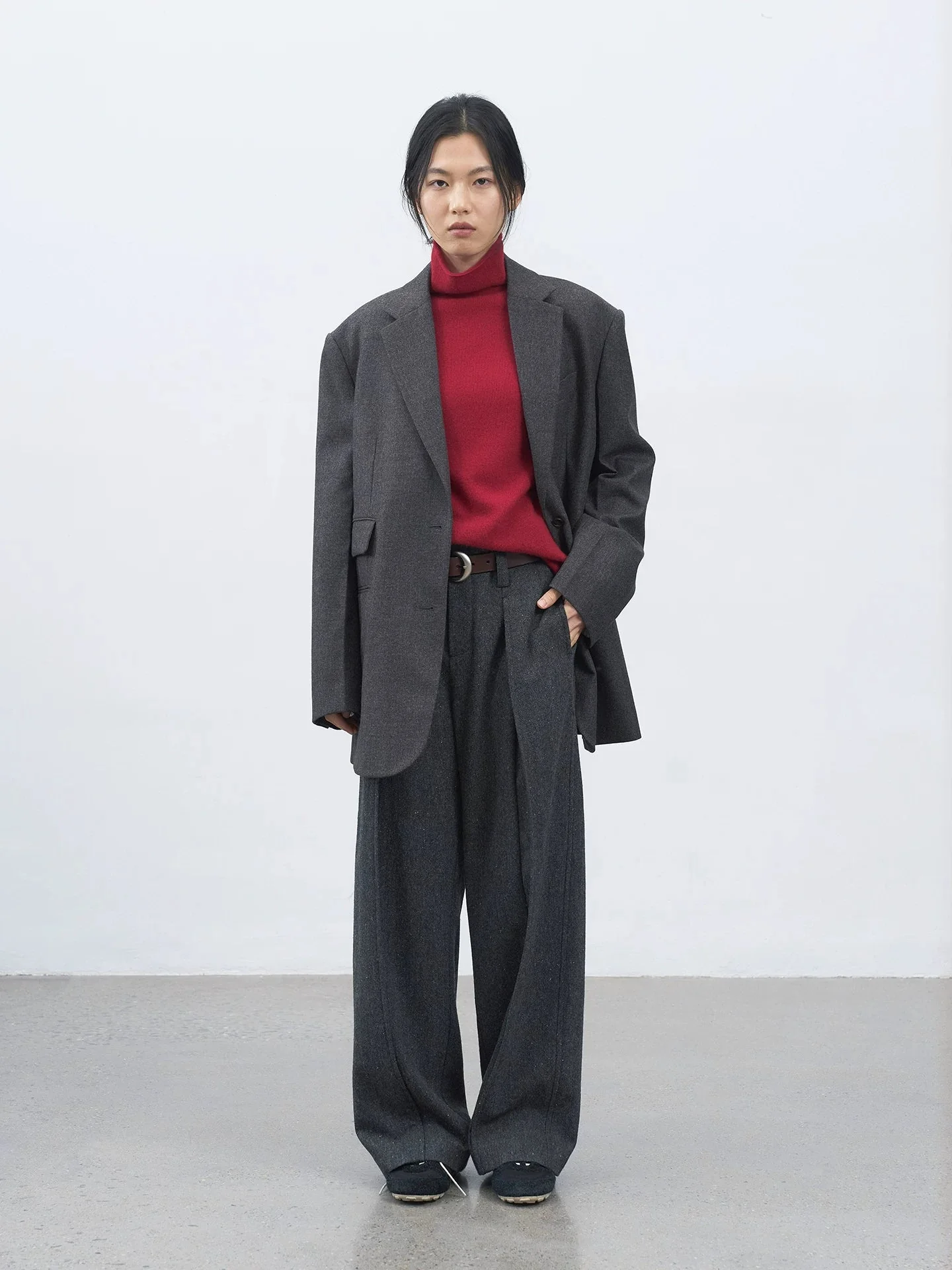 Pleated Wool Trousers - Image 4