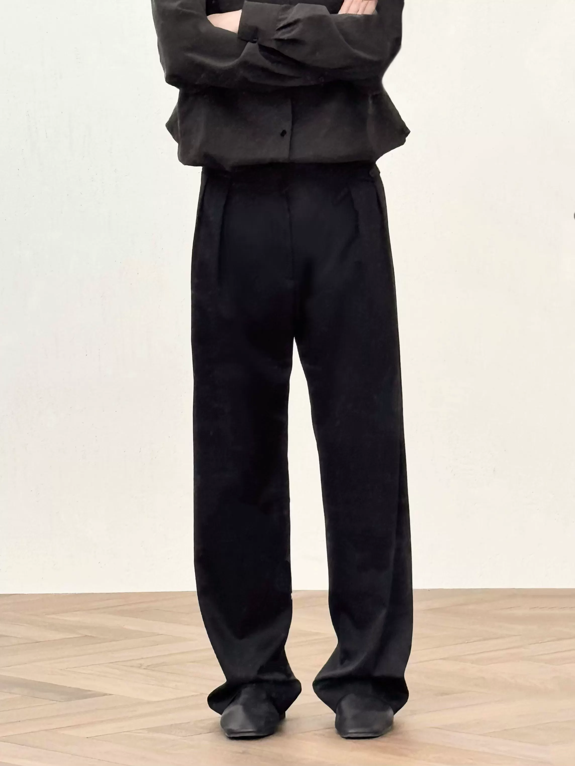 Pleated Wool Trousers