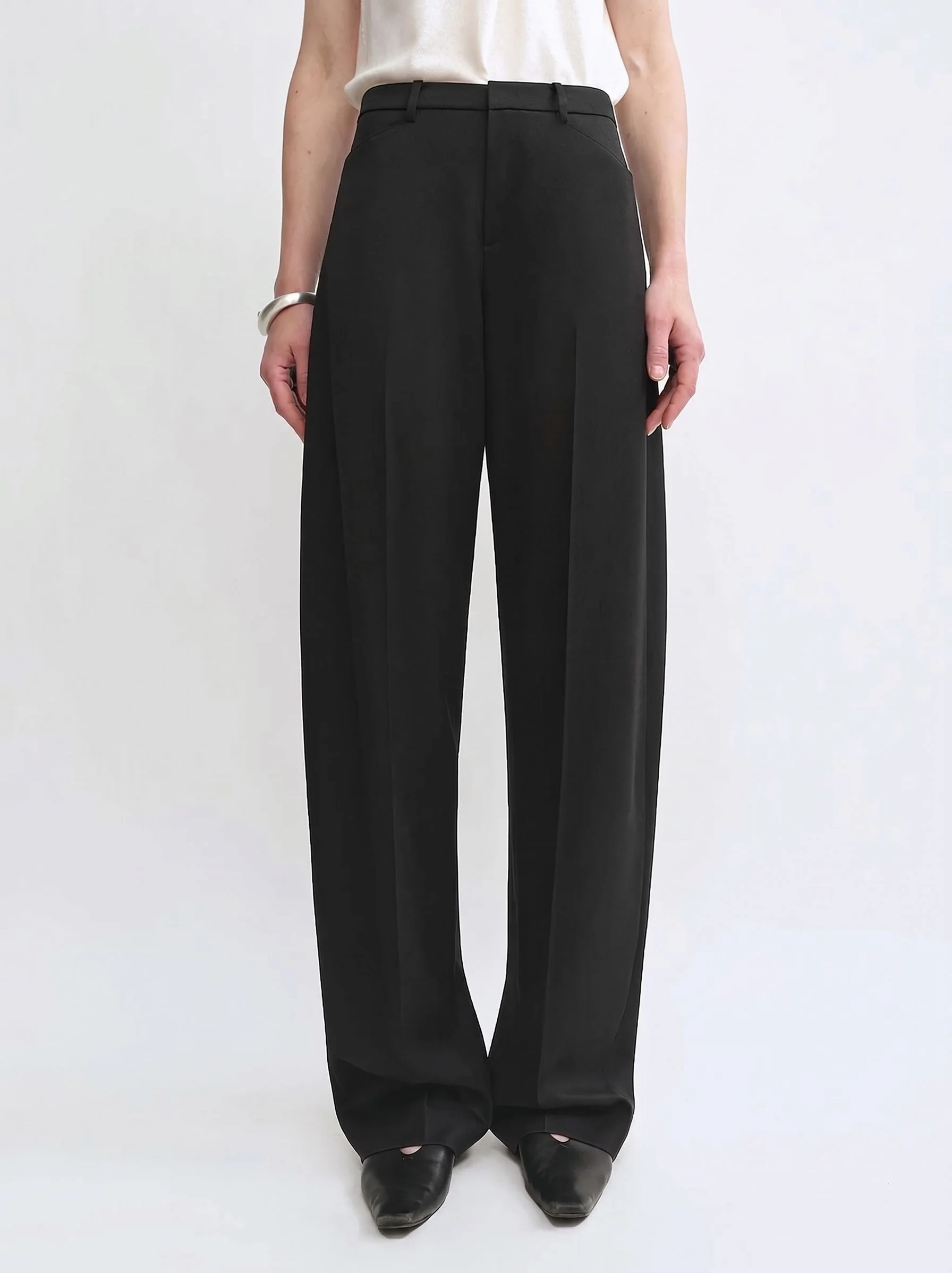 Pleated Wool Trousers
